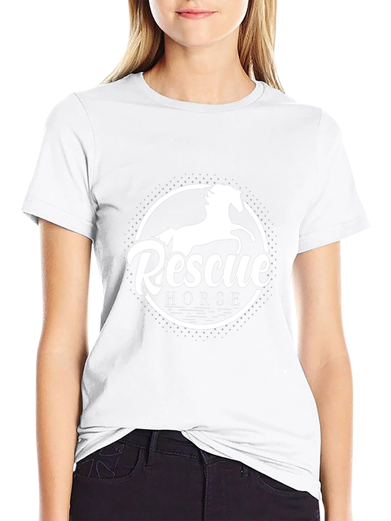 Rescue Horse Graphic T-Shirt - Black
