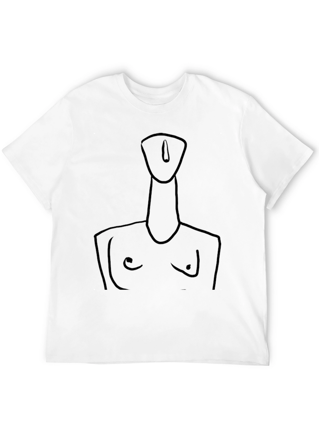 Abstract Line Art Tee - Modern Black T-Shirt