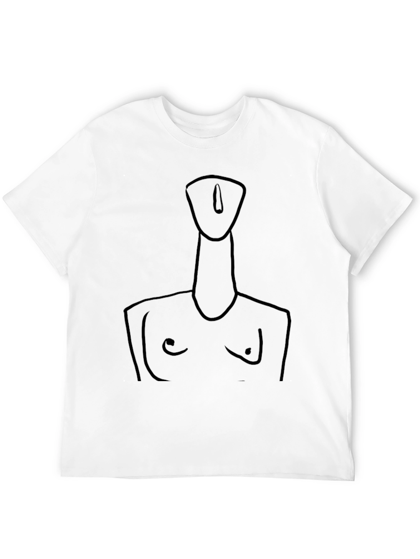 Abstract Line Art Tee - Modern Black T-Shirt
