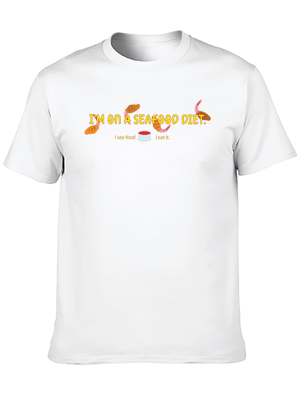Seafood Diet Funny Graphic T-Shirt