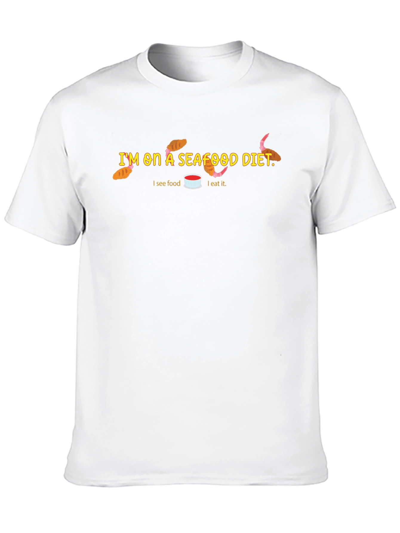 Seafood Diet Funny Graphic T-Shirt