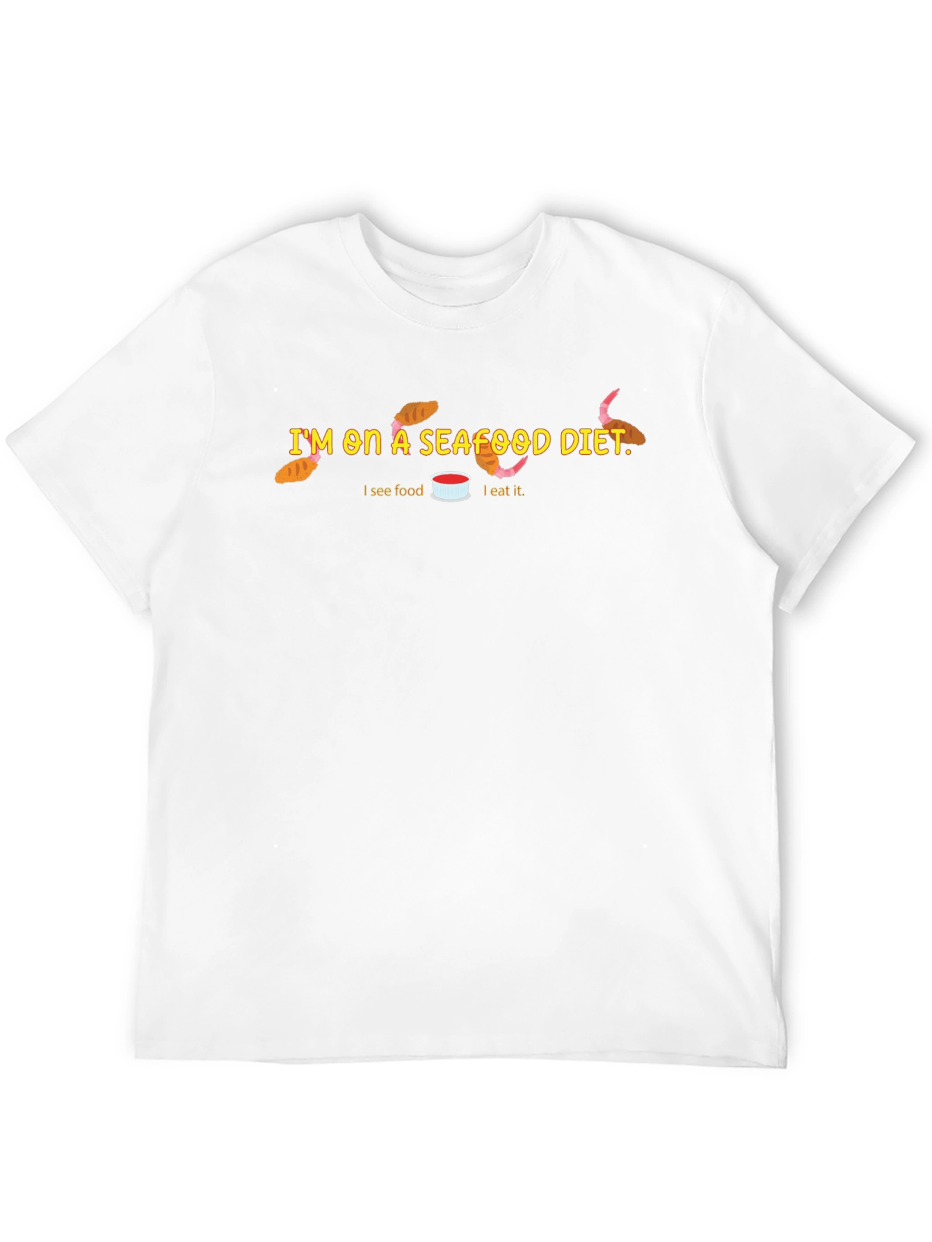 Seafood Diet Funny Graphic T-Shirt