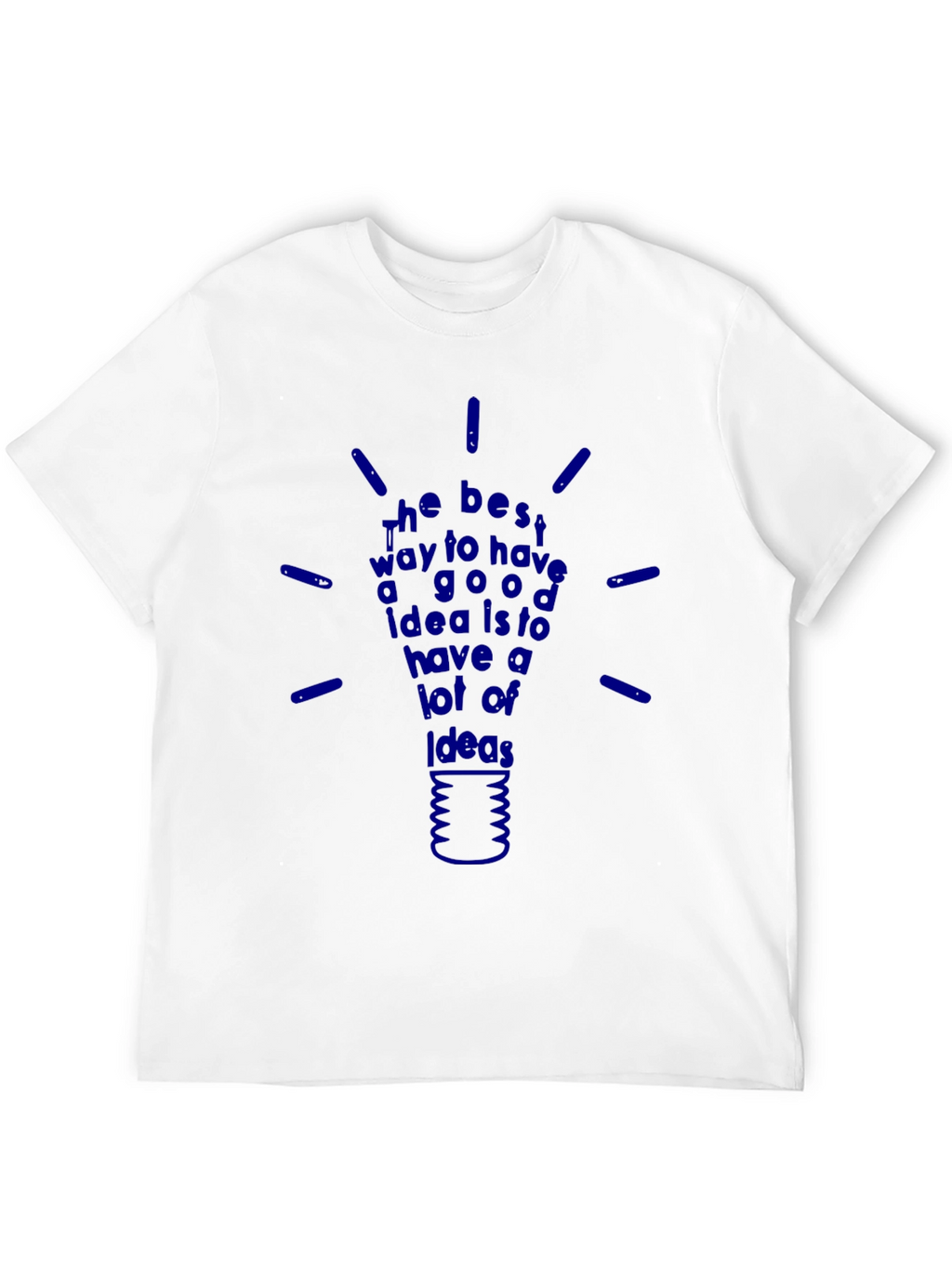 Ideas Lightbulb Graphic T-Shirt - Inspiring Design