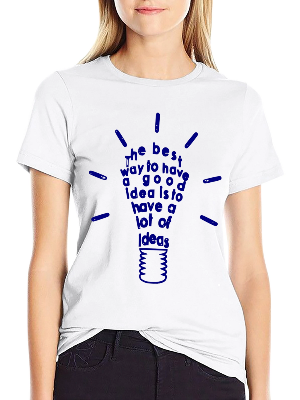 Ideas Lightbulb Graphic T-Shirt - Inspiring Design