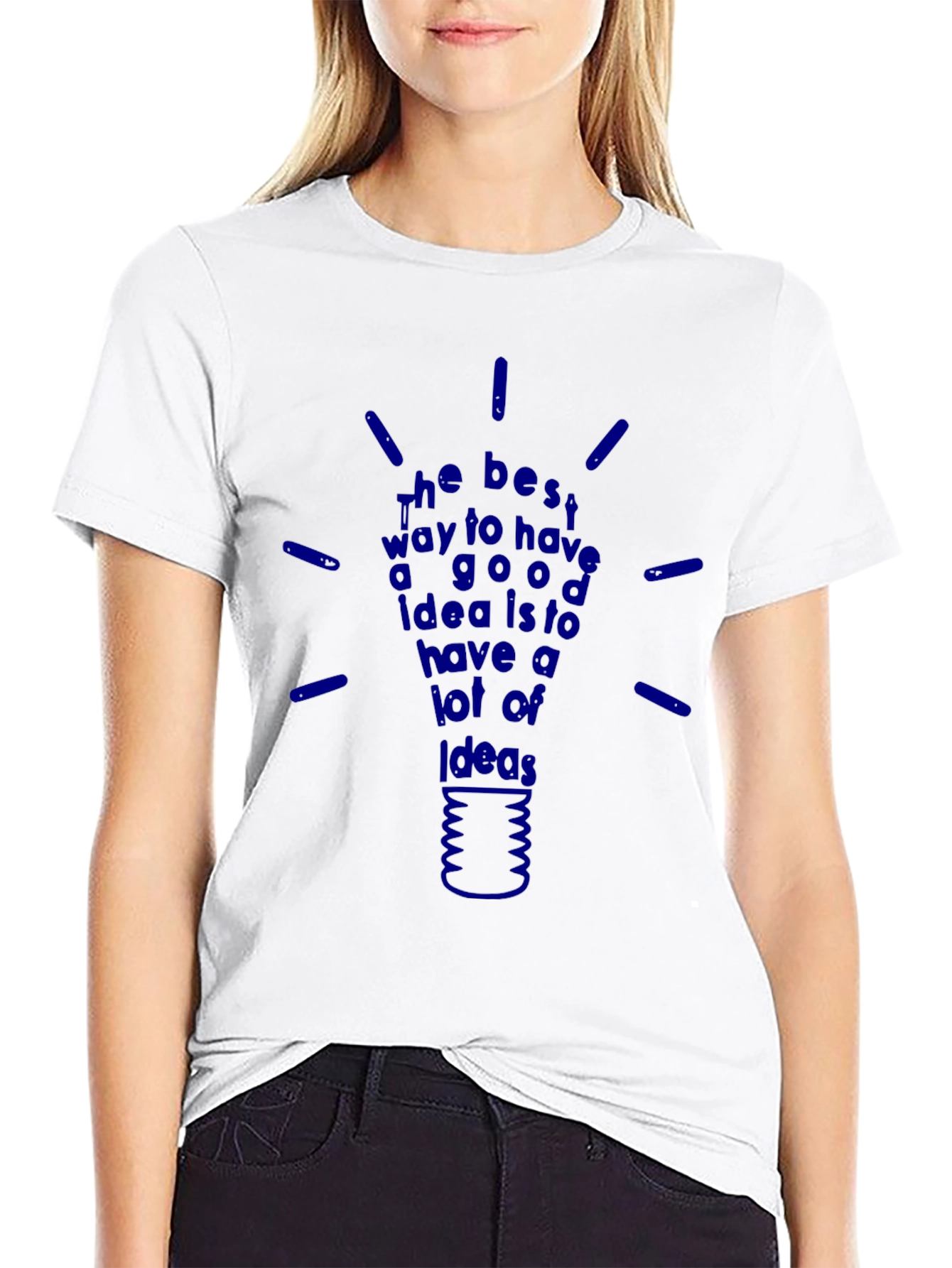 Ideas Lightbulb Graphic T-Shirt - Inspiring Design