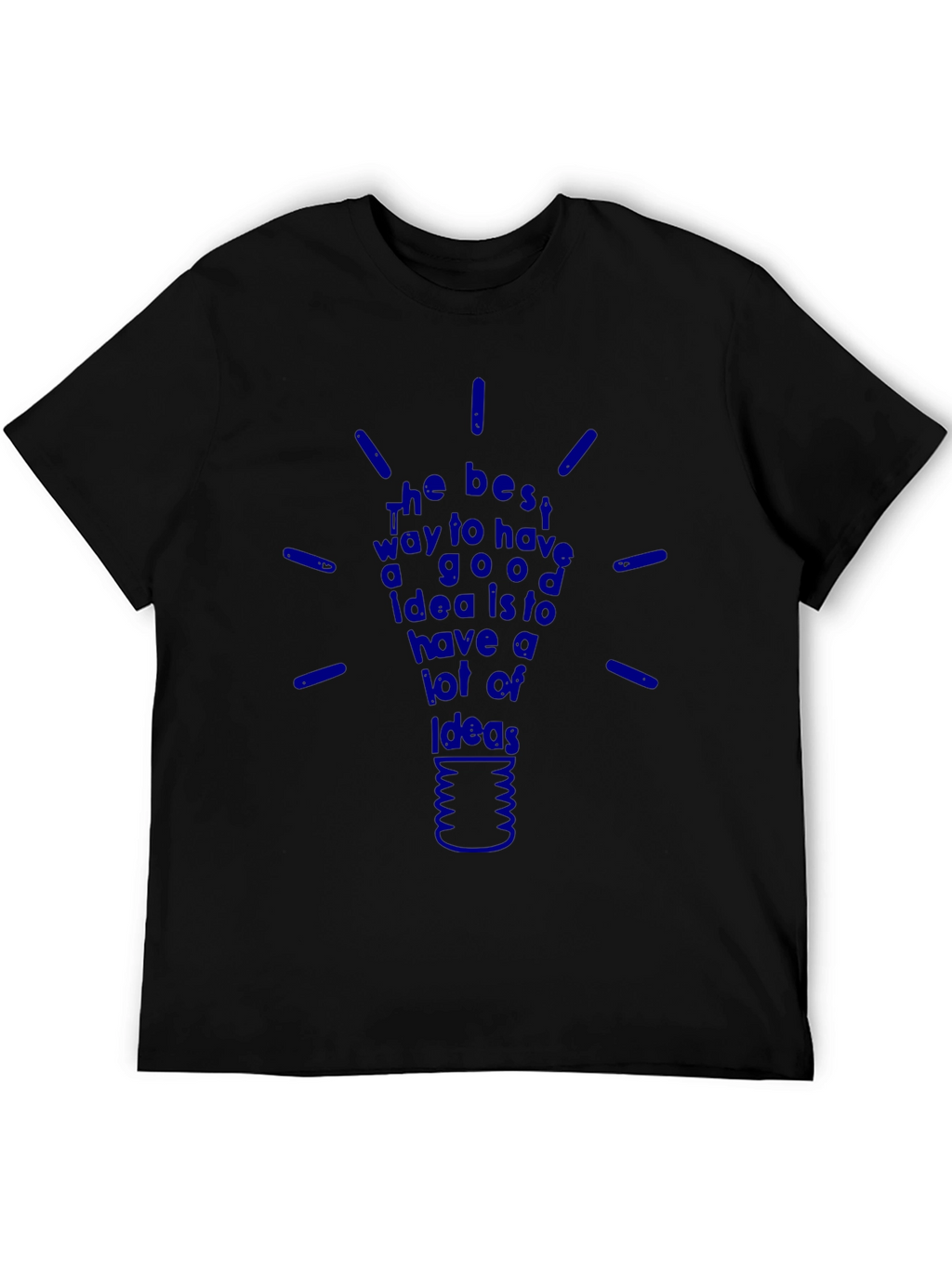 Ideas Lightbulb Graphic T-Shirt - Inspiring Design