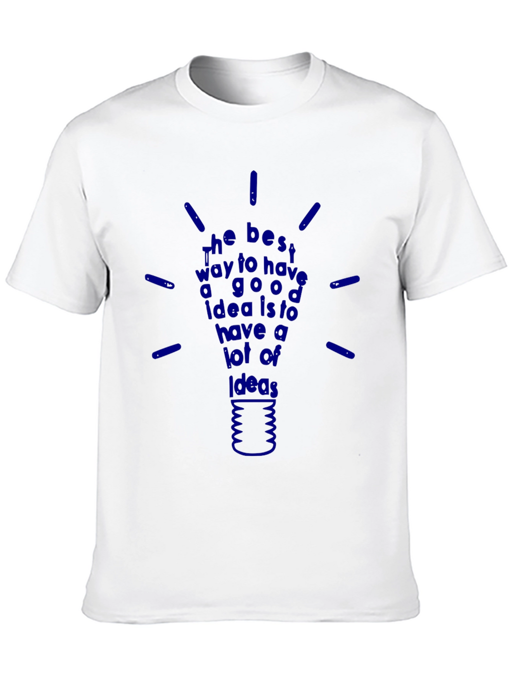 Ideas Lightbulb Graphic T-Shirt - Inspiring Design
