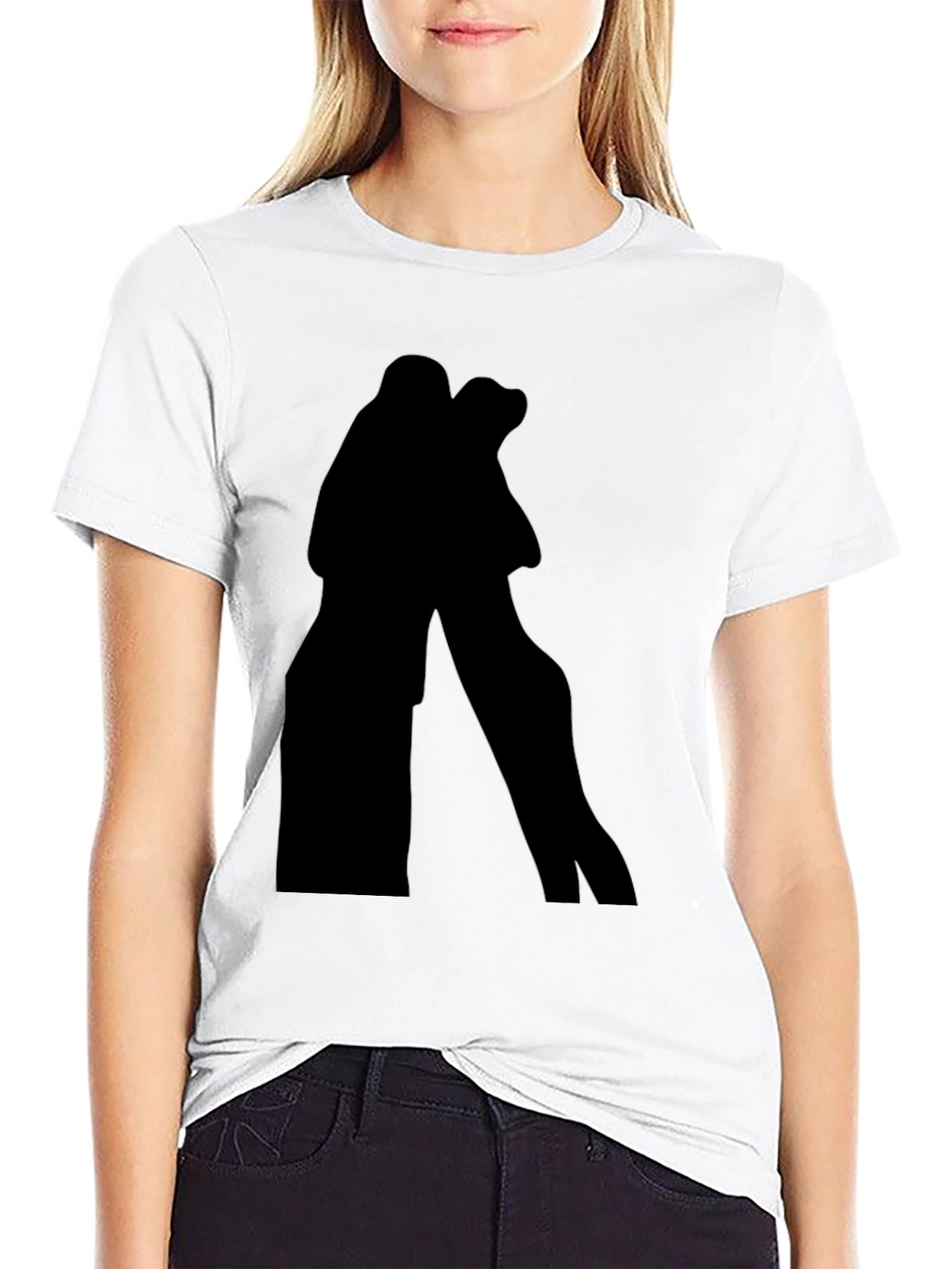 Silhouette Couple Black T-Shirt