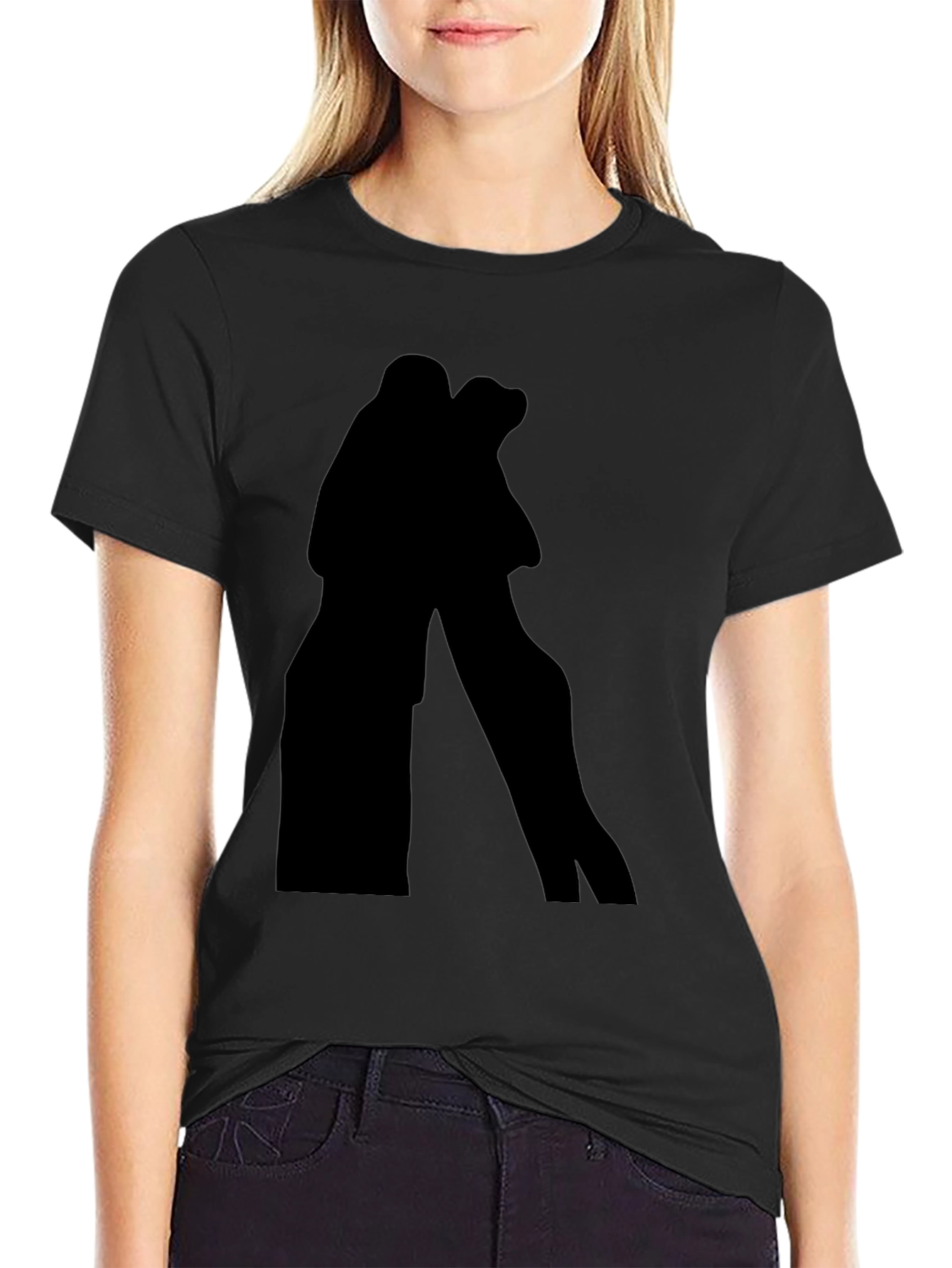 Silhouette Couple Black T-Shirt