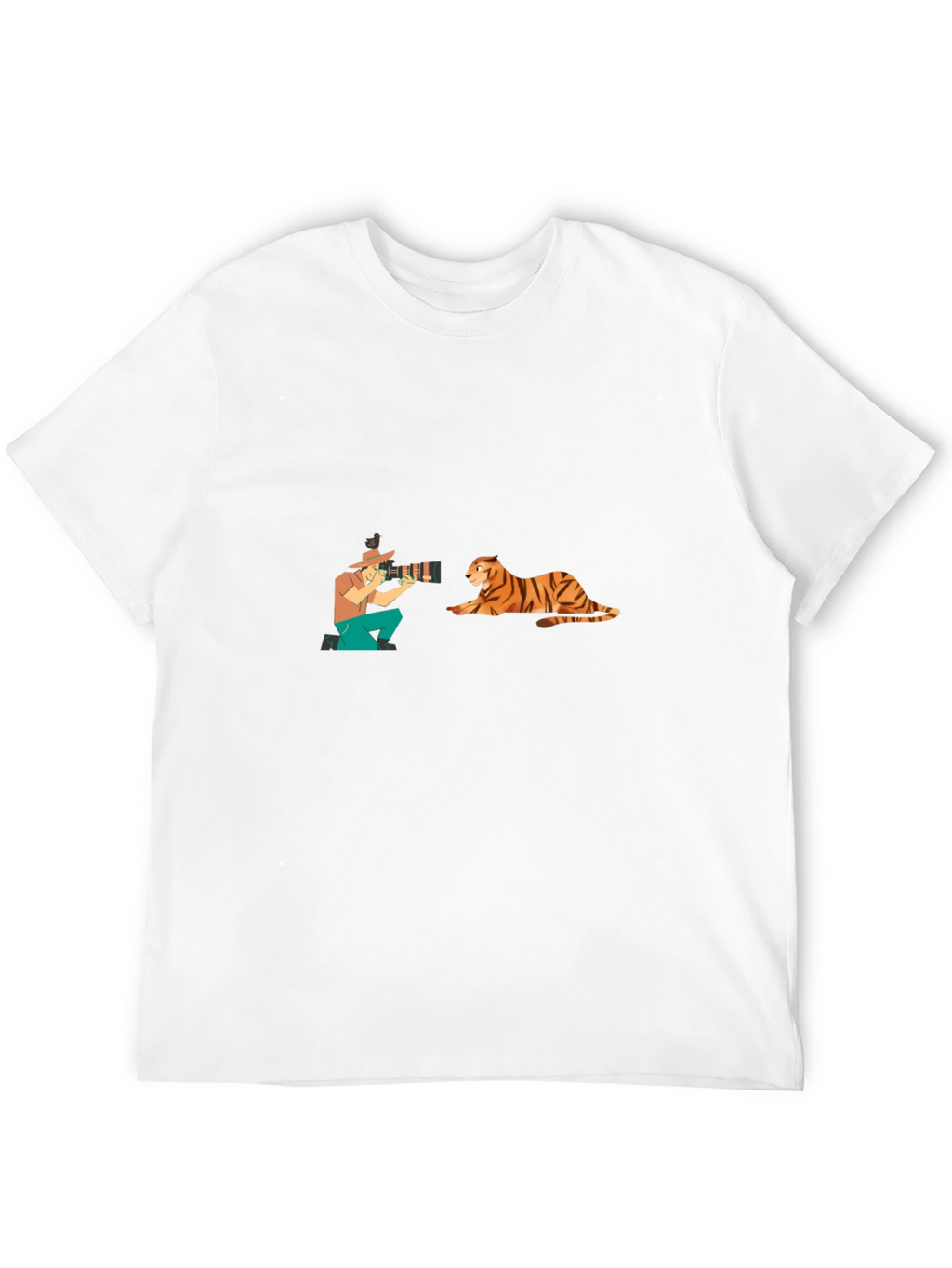 Tiger Photographer Black T-Shirt