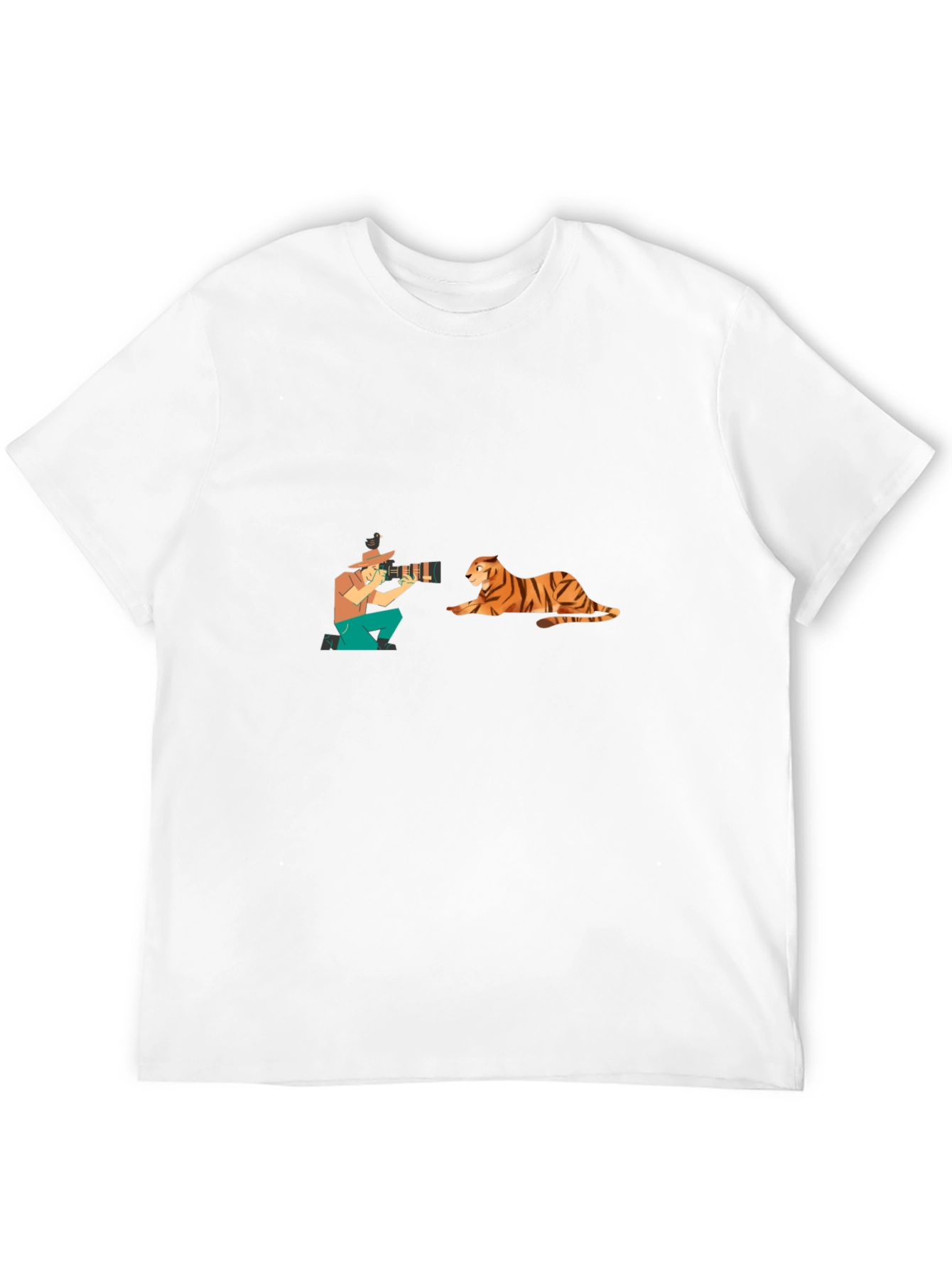 Tiger Photographer Black T-Shirt