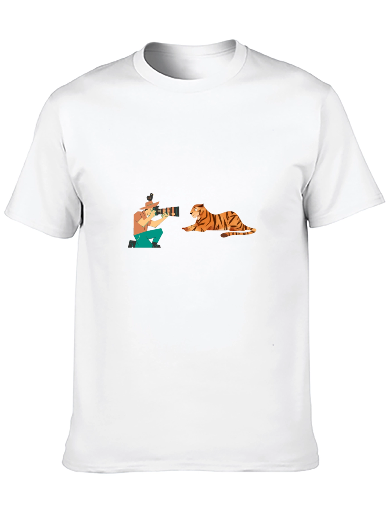 Tiger Photographer Black T-Shirt