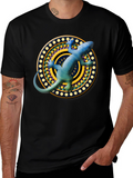 Lizard Mandala T-Shirt - Black