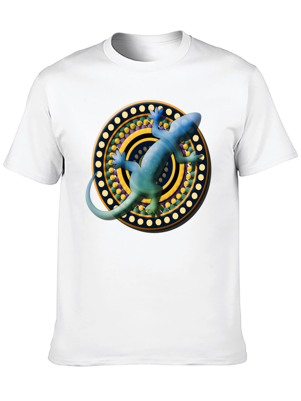 Lizard Mandala T-Shirt - Black