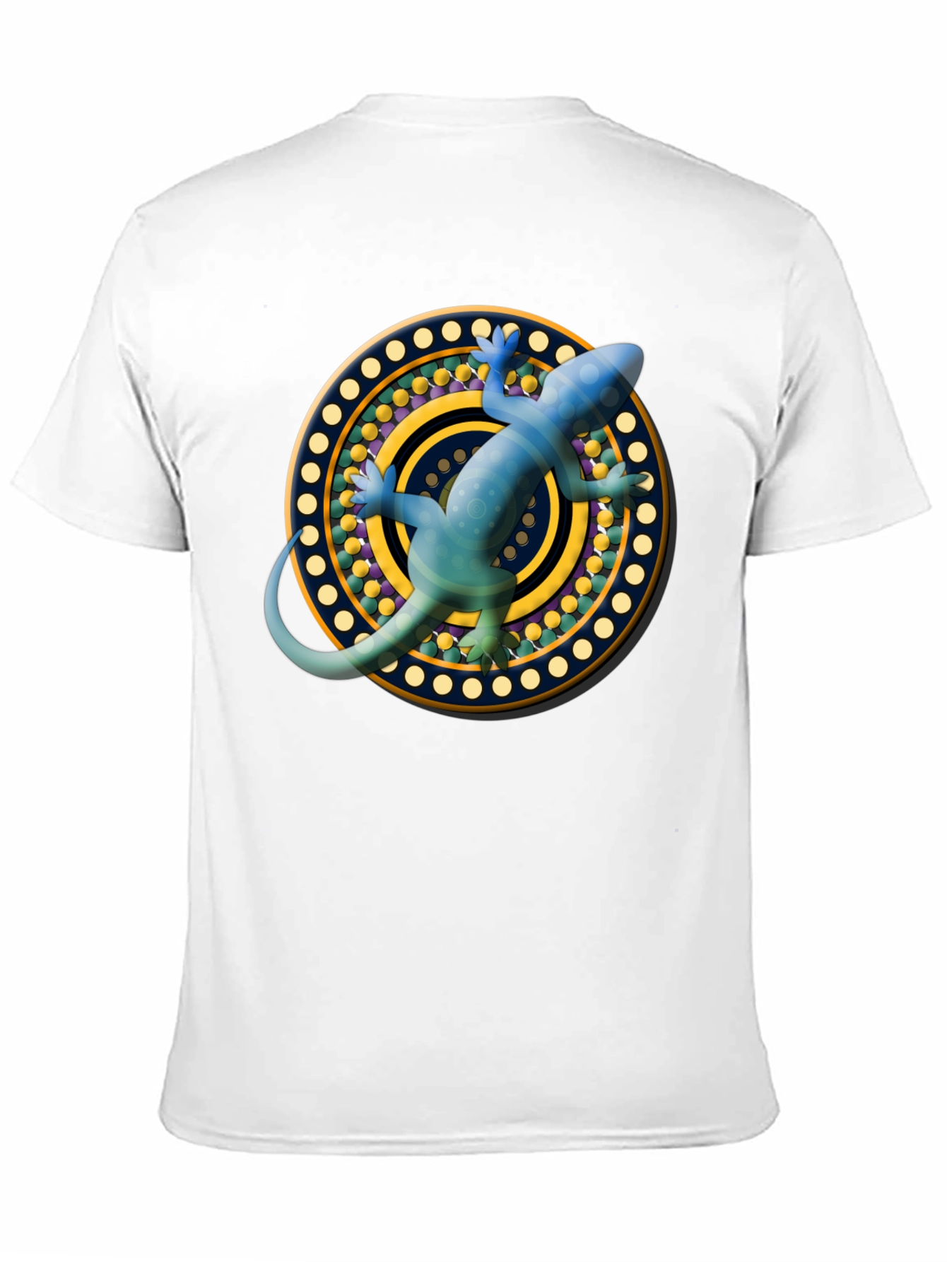 Lizard Mandala T-Shirt - Black