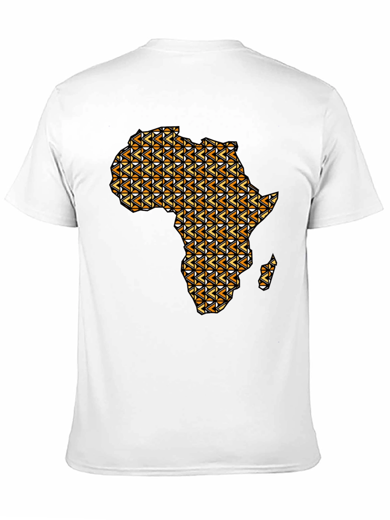 Africa Map Print Black T-Shirt