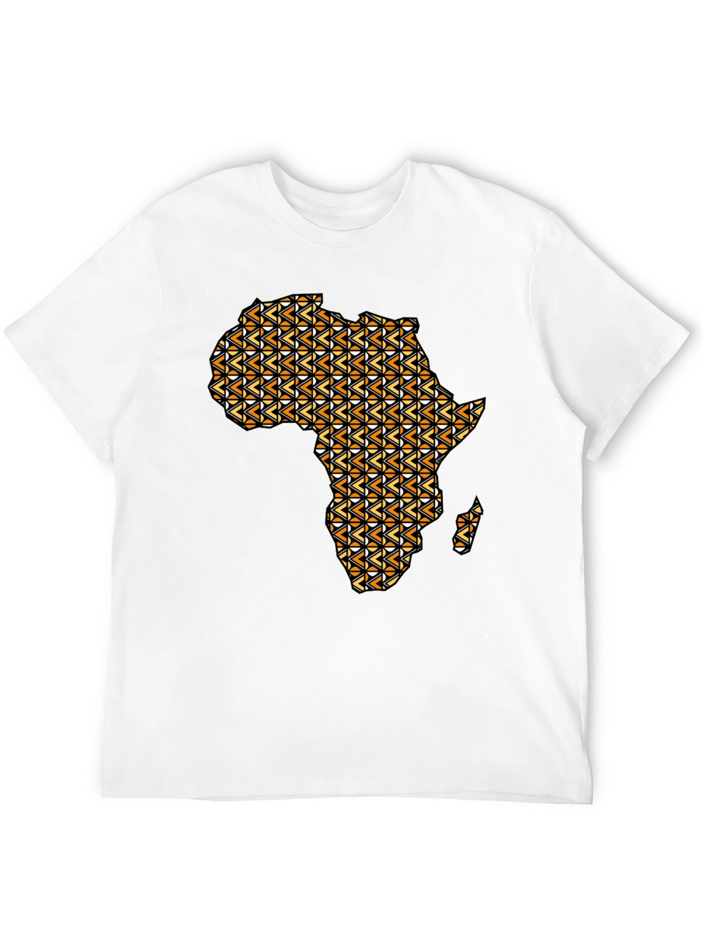 Africa Map Print Black T-Shirt