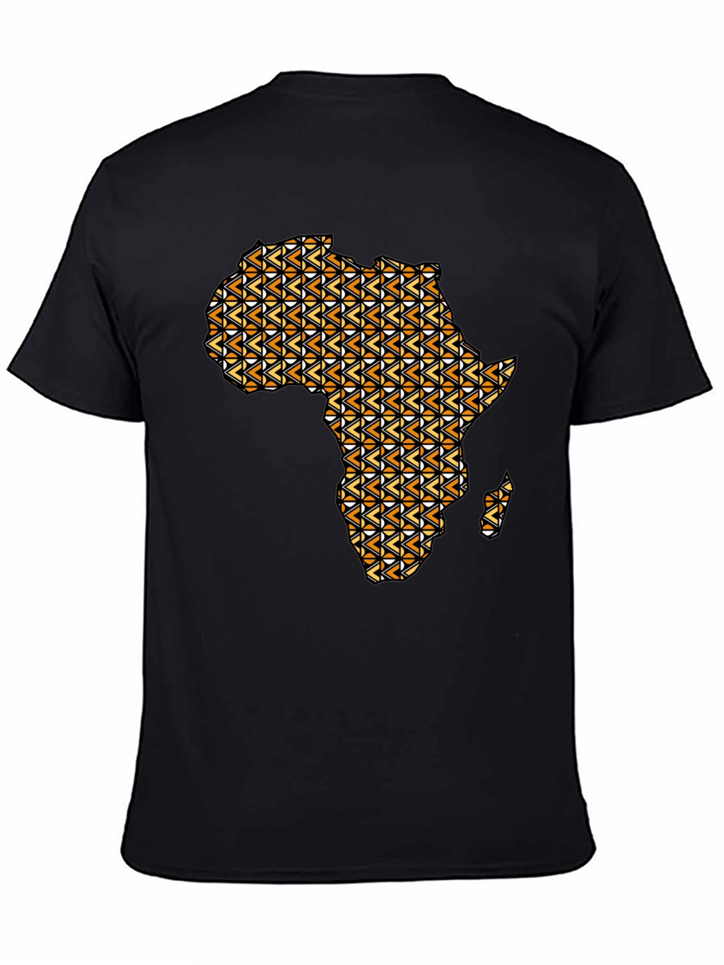 Africa Map Print Black T-Shirt
