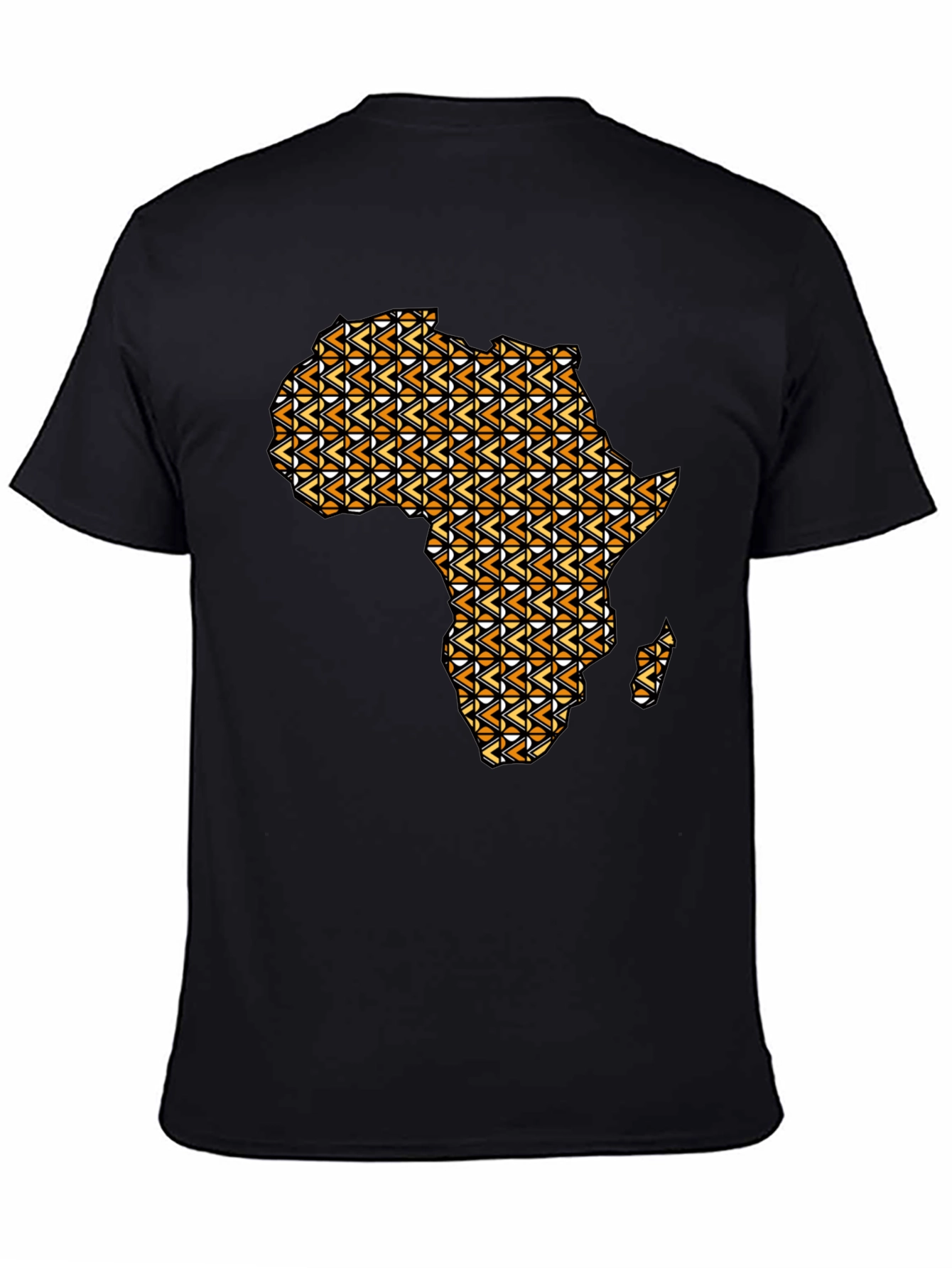 Africa Map Print Black T-Shirt