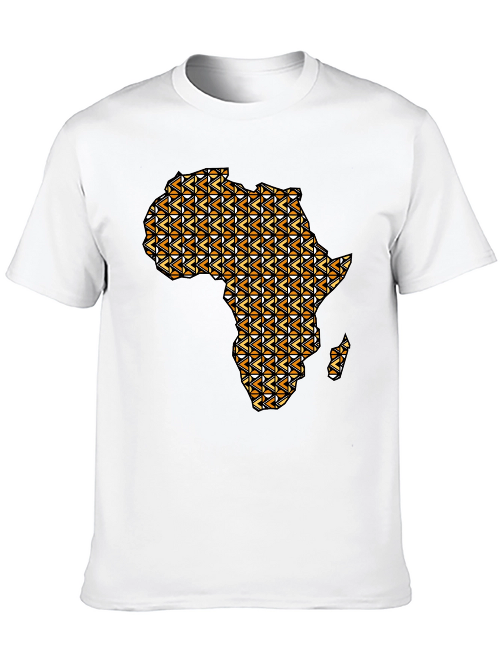 Africa Map Print Black T-Shirt