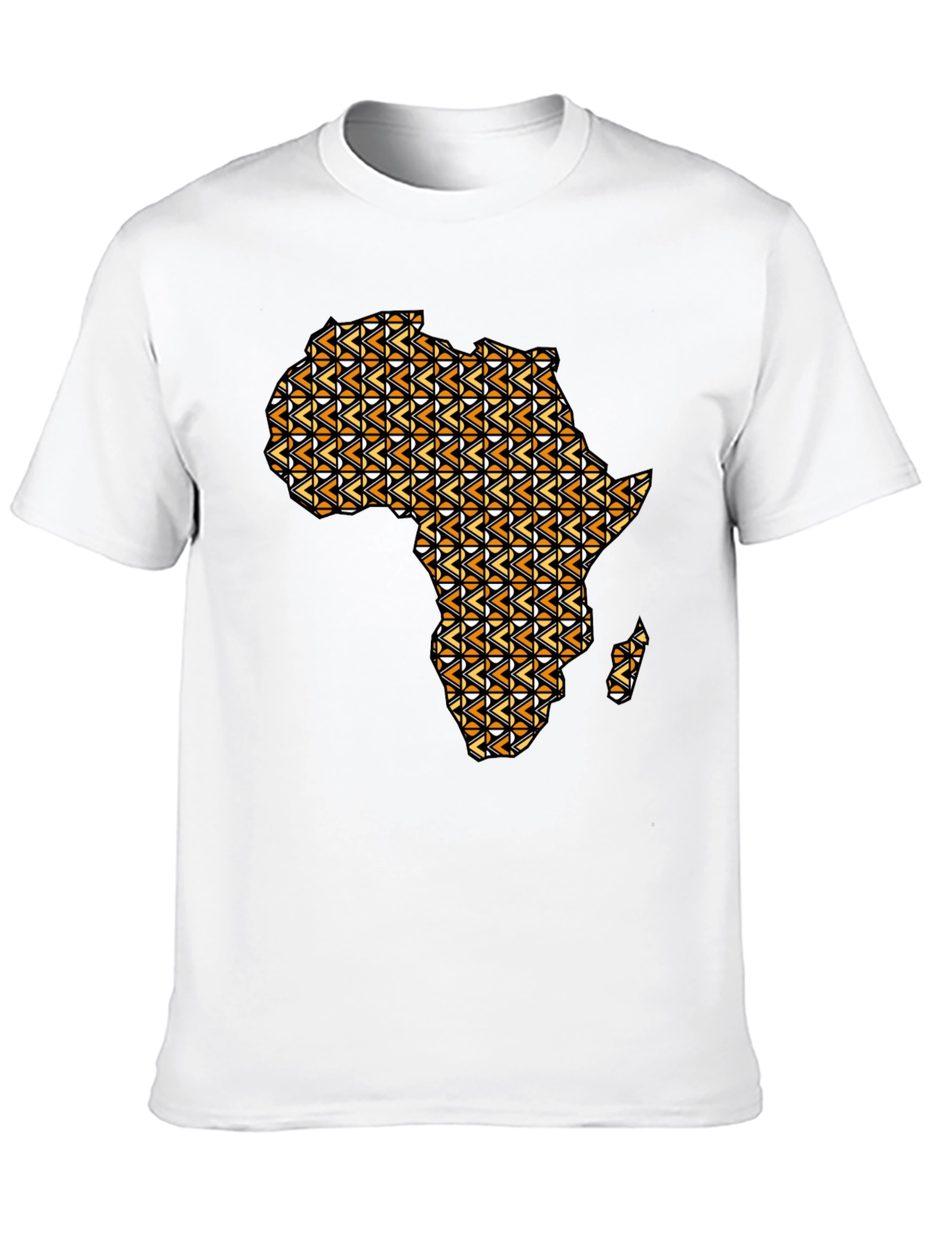 Africa Map Print Black T-Shirt
