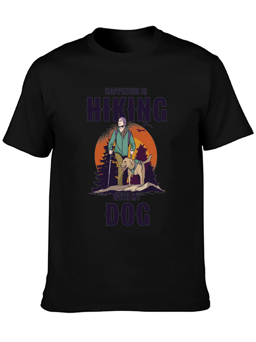 Hiking With Dog T-Shirt - Nature Adventure Tee