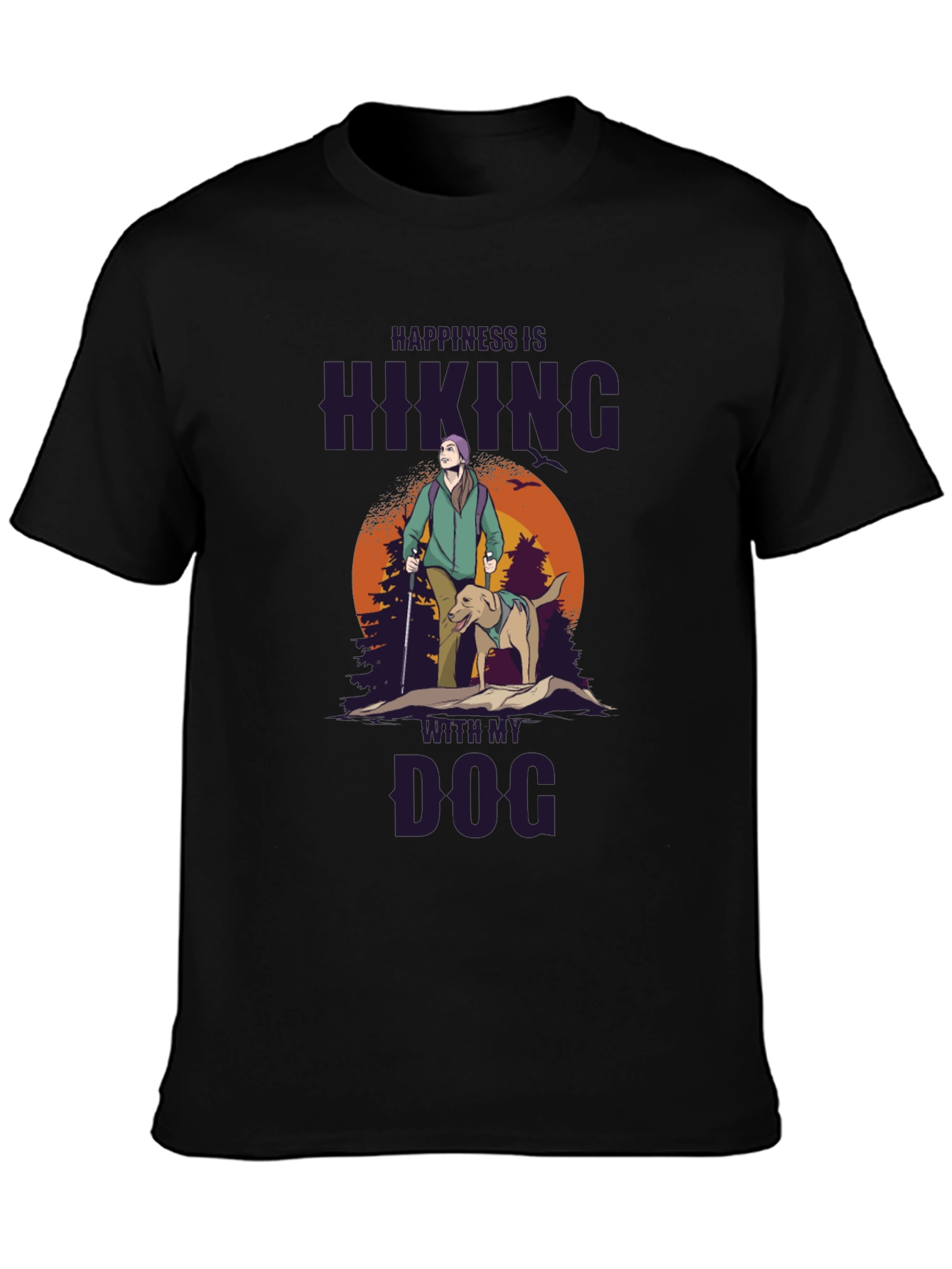 Hiking With Dog T-Shirt - Nature Adventure Tee