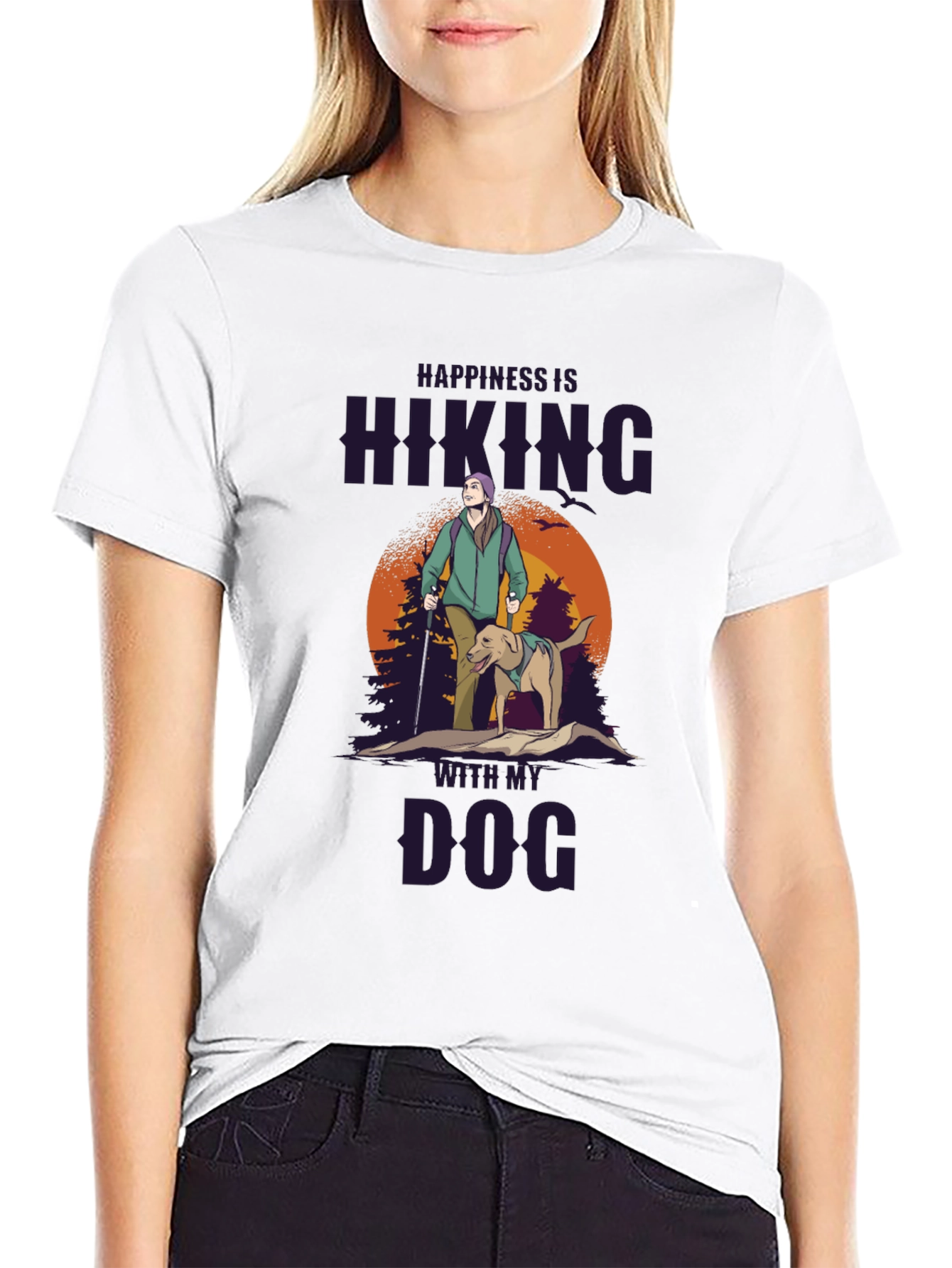 Hiking With Dog T-Shirt - Nature Adventure Tee