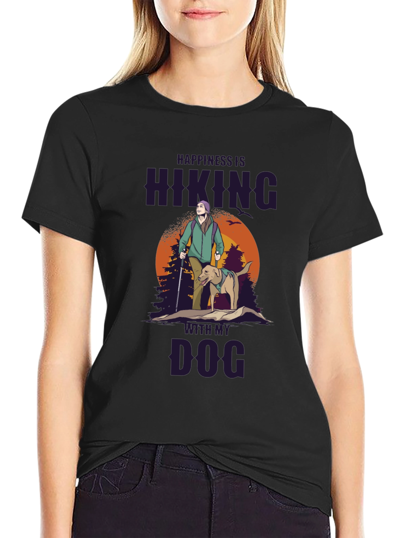 Hiking With Dog T-Shirt - Nature Adventure Tee
