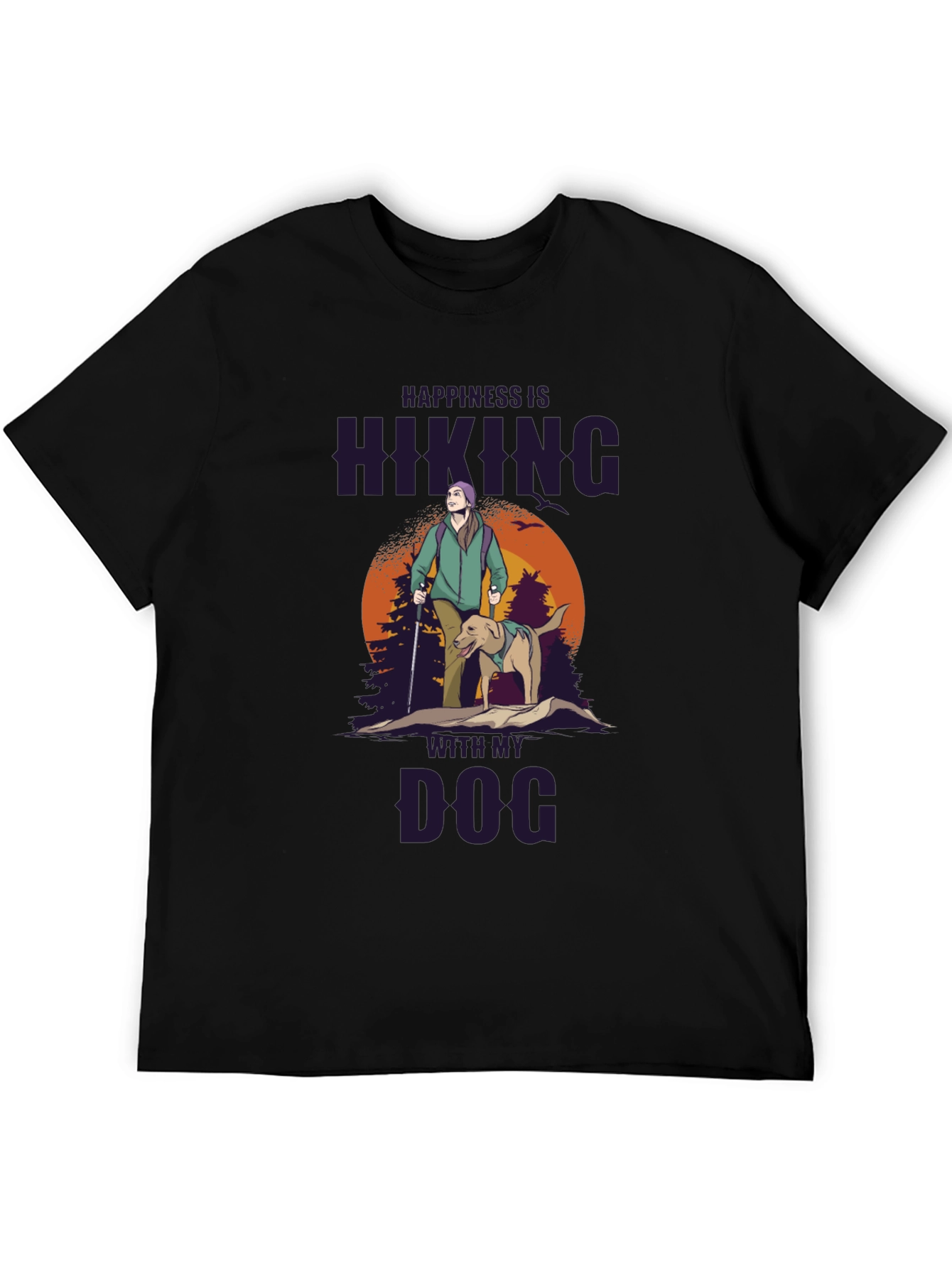Hiking With Dog T-Shirt - Nature Adventure Tee