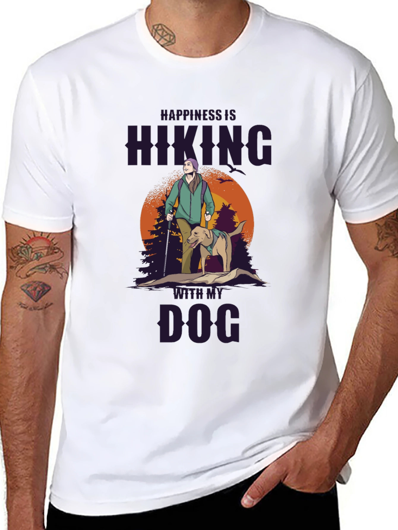 Hiking With Dog T-Shirt - Nature Adventure Tee