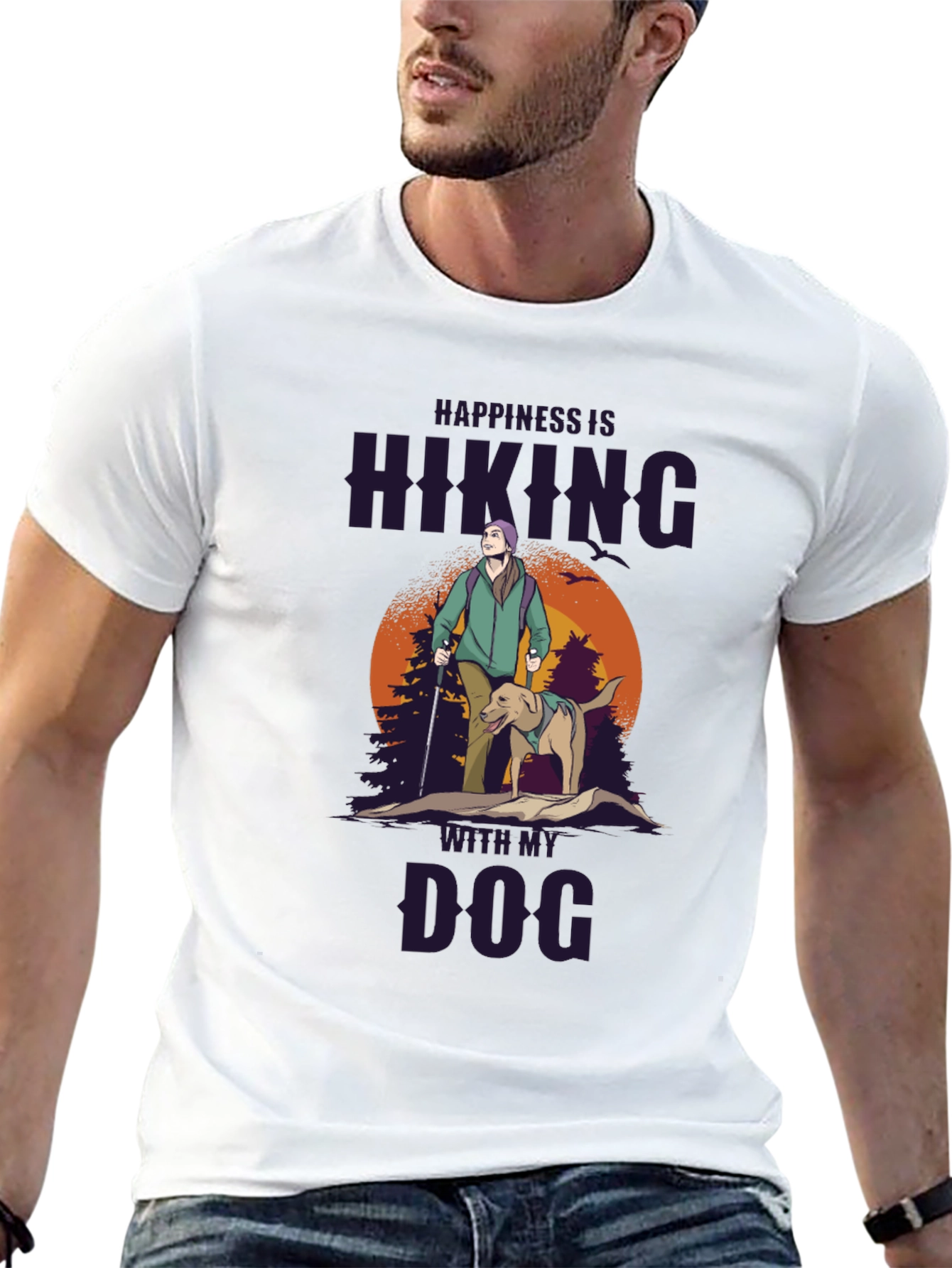 Hiking With Dog T-Shirt - Nature Adventure Tee