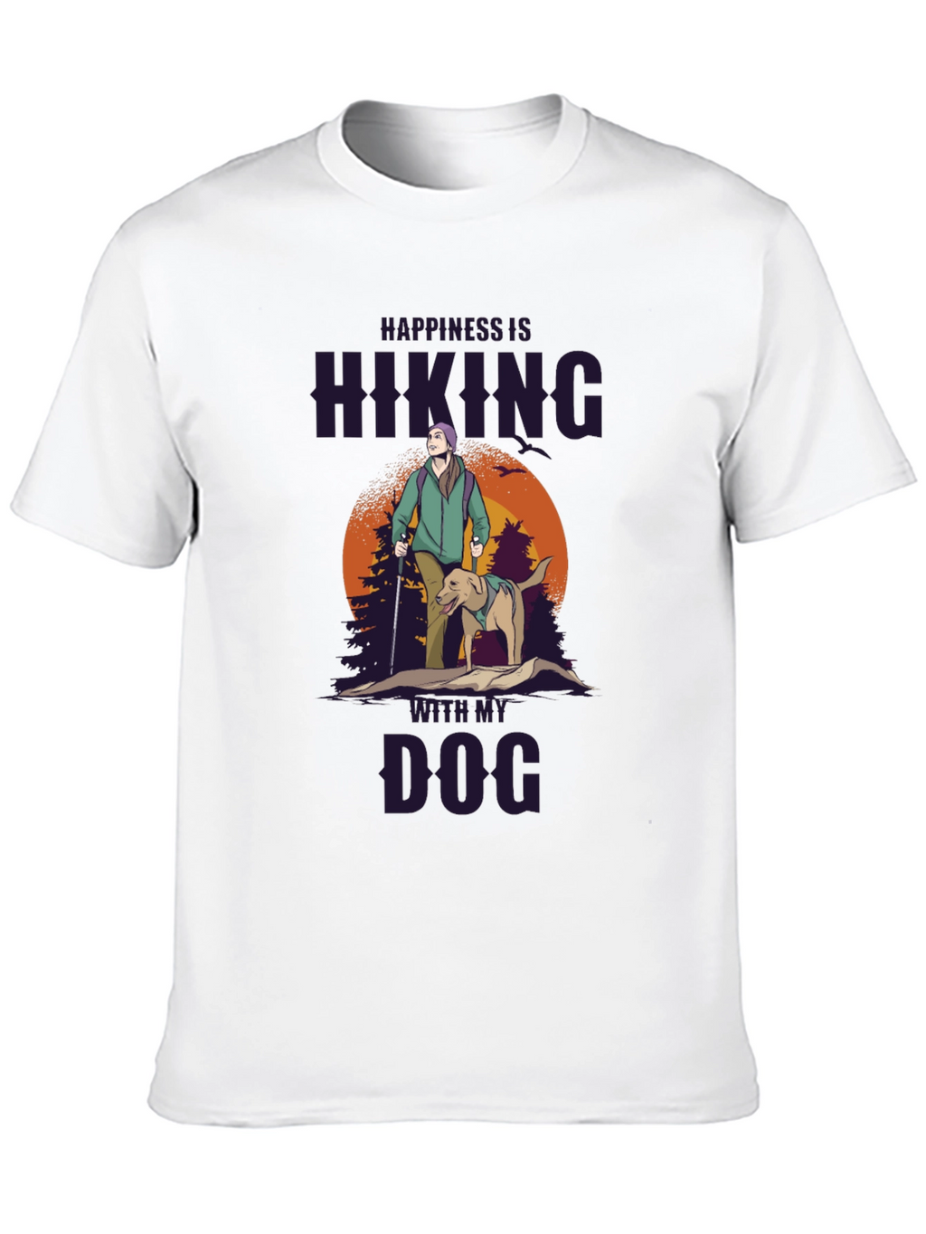 Hiking With Dog T-Shirt - Nature Adventure Tee
