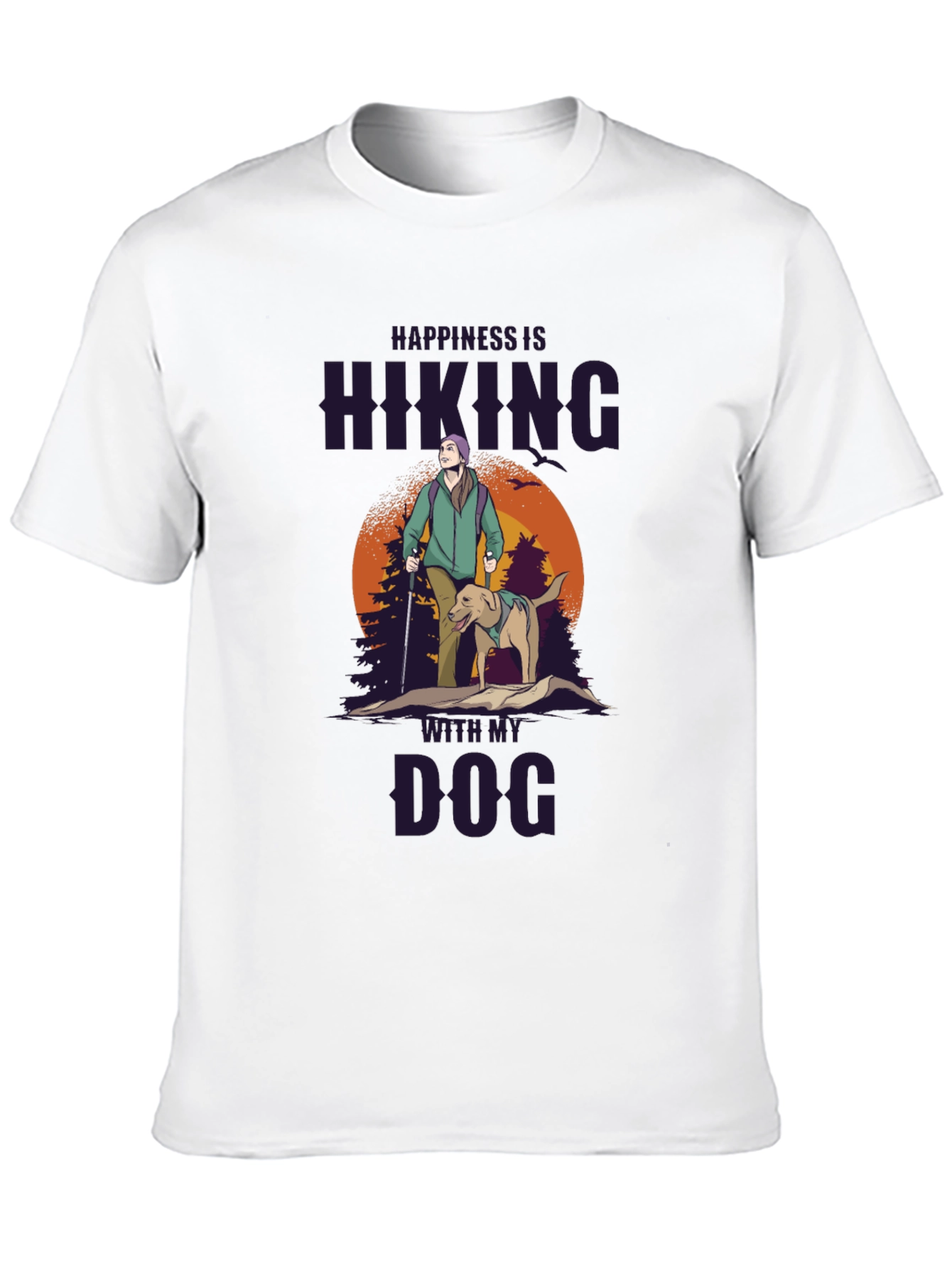 Hiking With Dog T-Shirt - Nature Adventure Tee