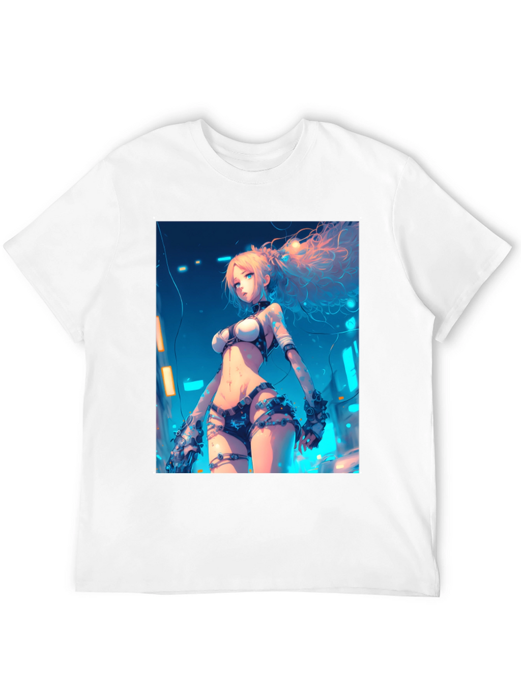 Anime Girl Graphic Black T-Shirt