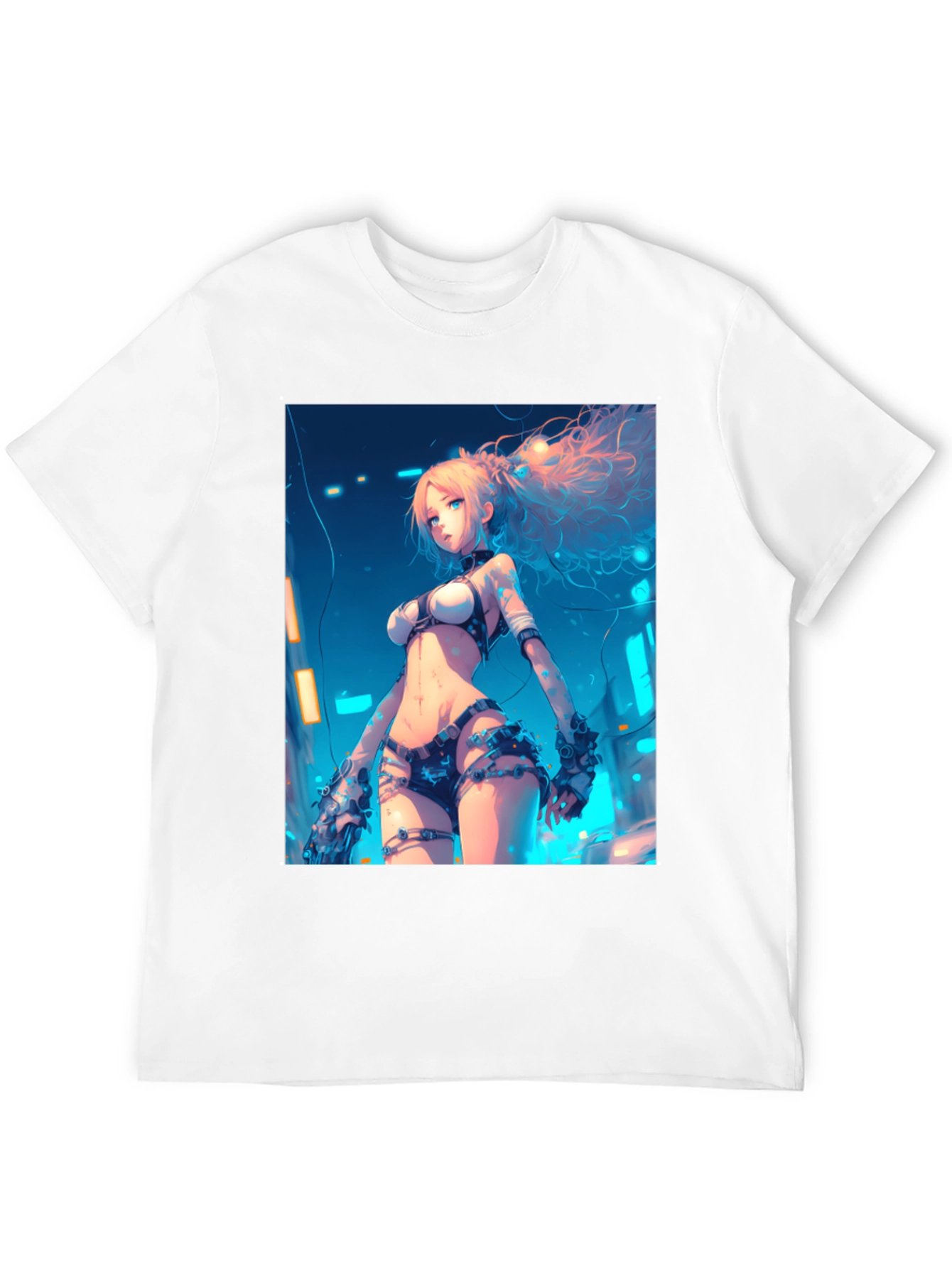 Anime Girl Graphic Black T-Shirt
