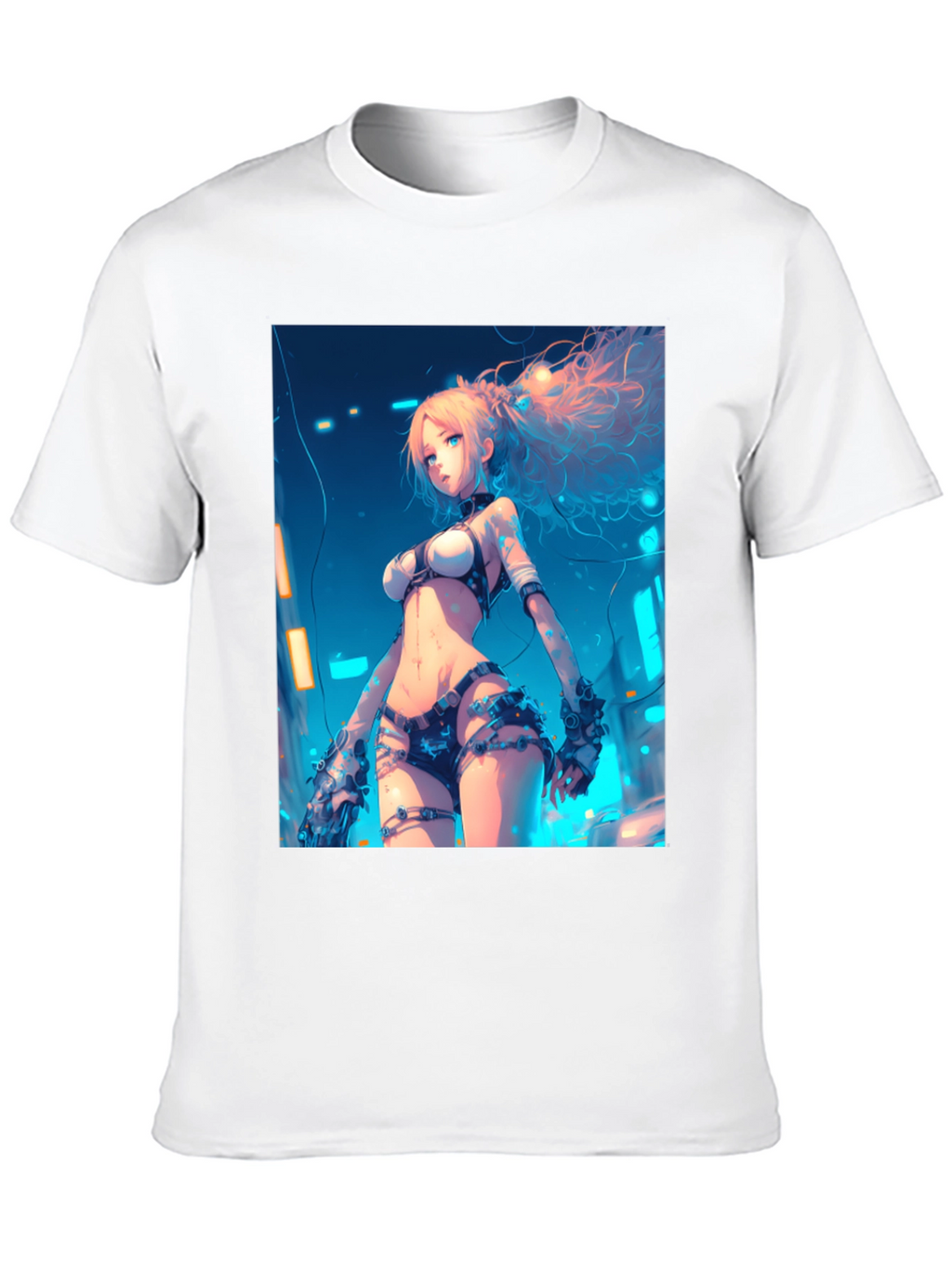Anime Girl Graphic Black T-Shirt
