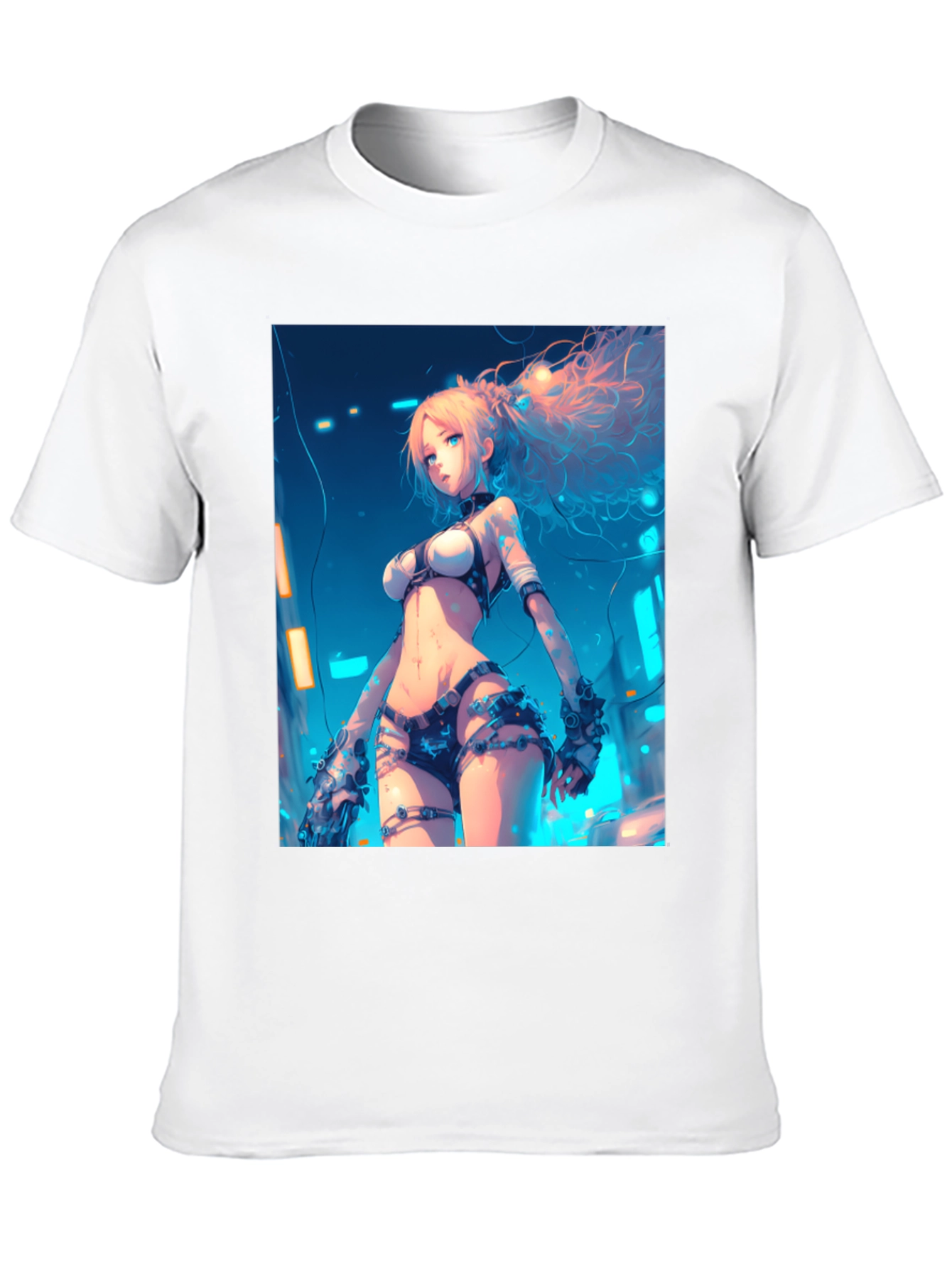 Anime Girl Graphic Black T-Shirt