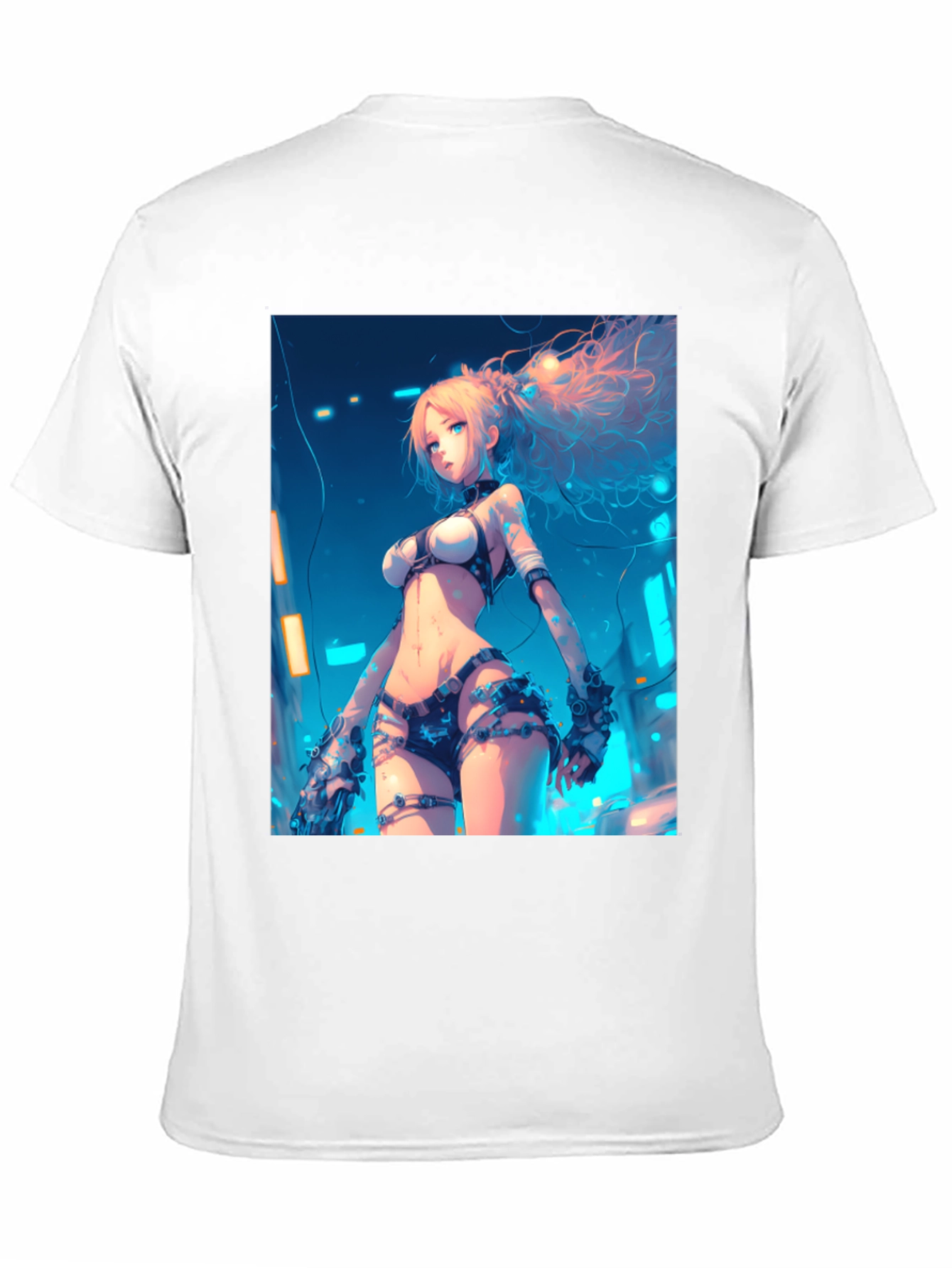 Anime Girl Graphic Black T-Shirt