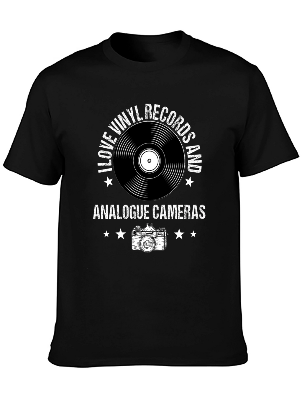 Vinyl & Camera T-Shirt - Music Photography Tee