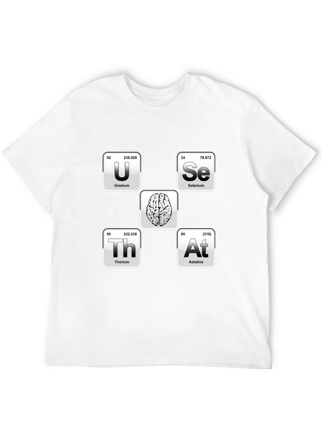 Uranium Selenium Thorium Astatine Brain Elements T-Shirt