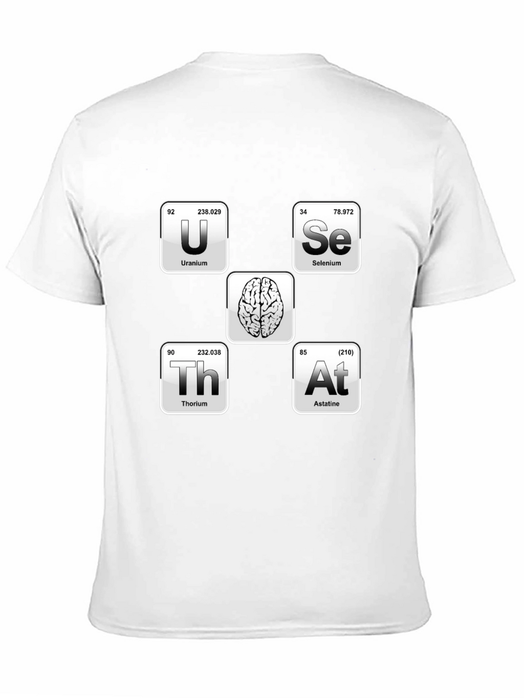 Uranium Selenium Thorium Astatine Brain Elements T-Shirt