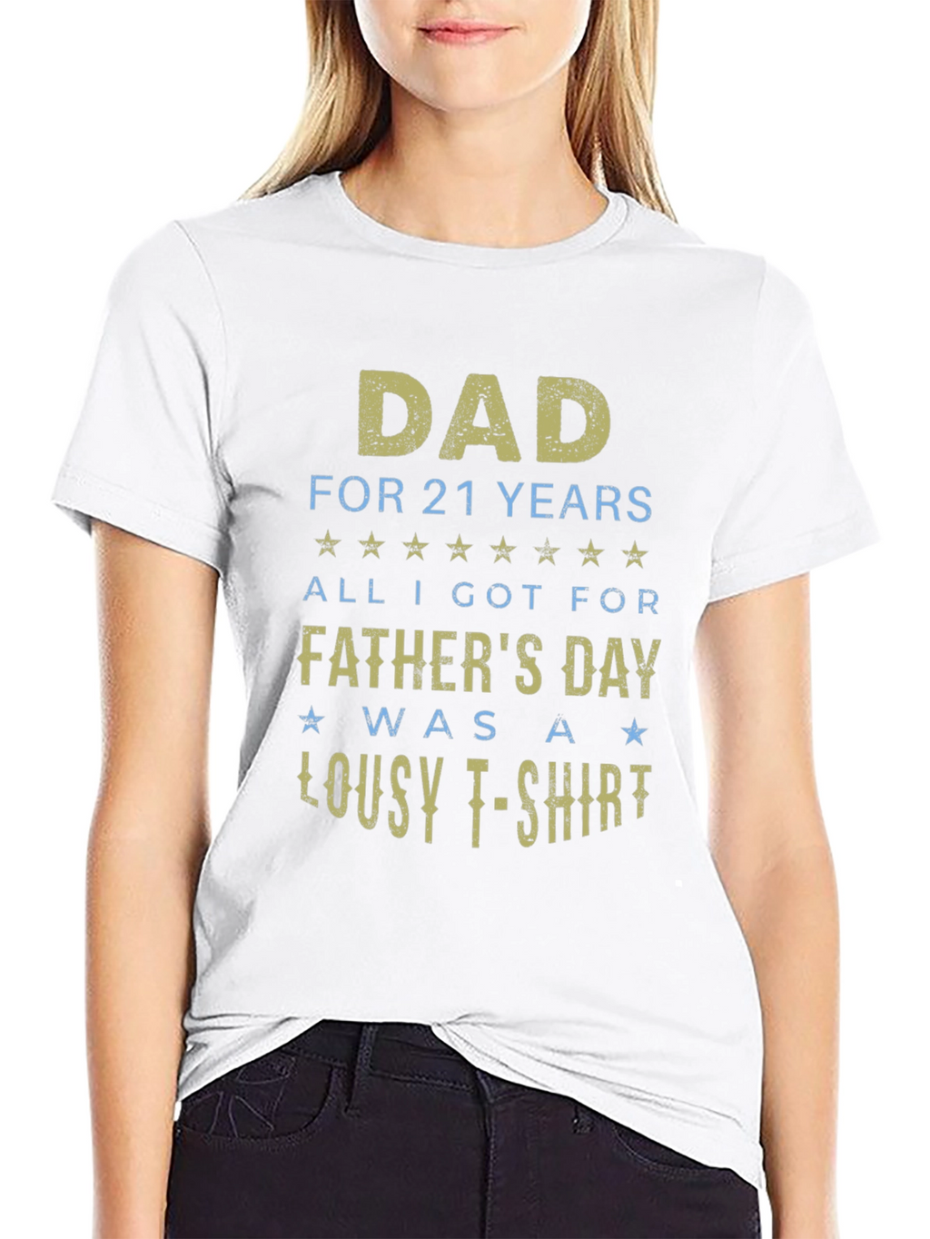 Dad For 21 Years Funny Fathers Day T-Shirt