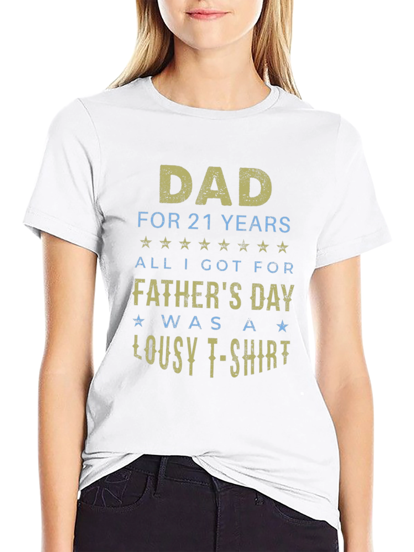 Dad For 21 Years Funny Fathers Day T-Shirt