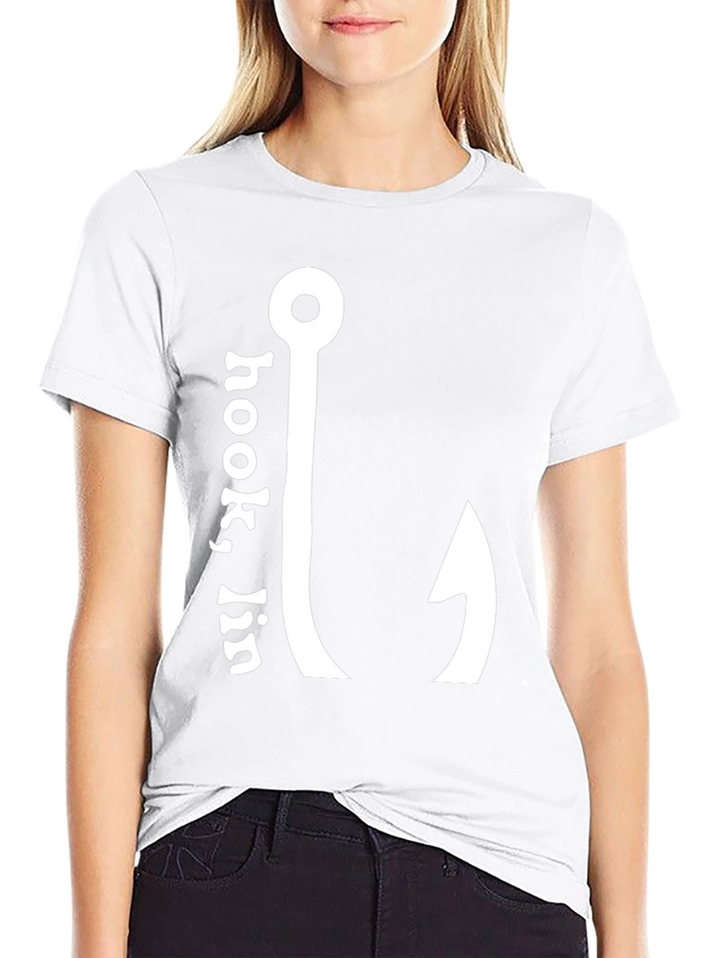 Hook Em In Fishing T-Shirt - Black