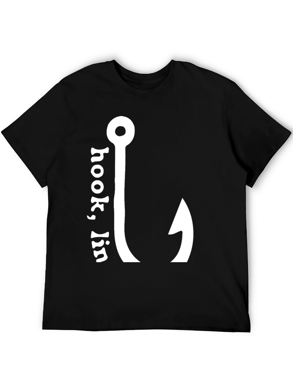 Hook Em In Fishing T-Shirt - Black