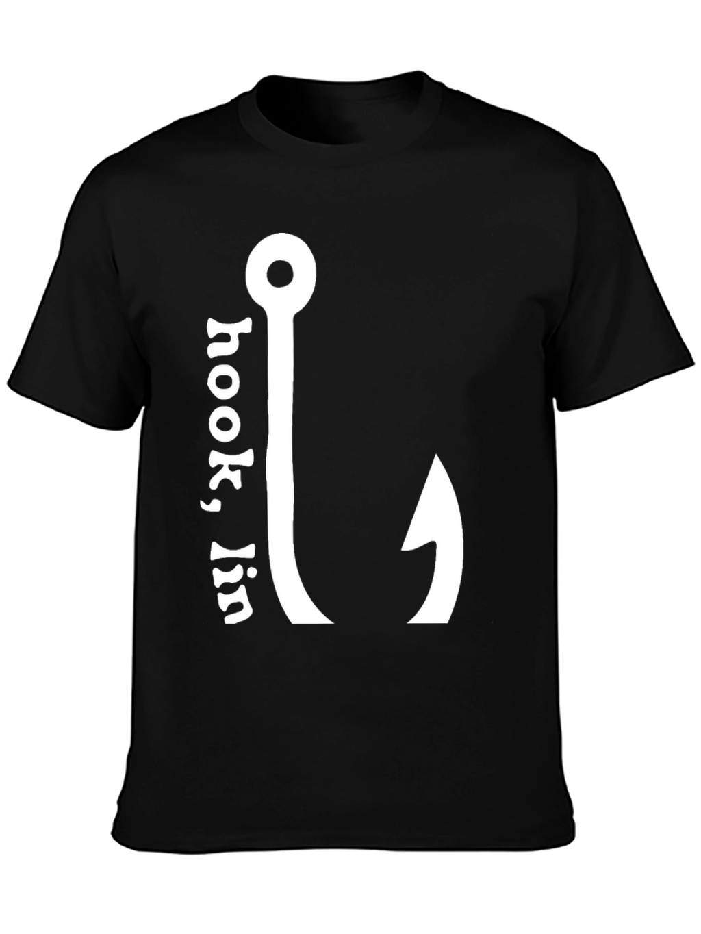 Hook Em In Fishing T-Shirt - Black