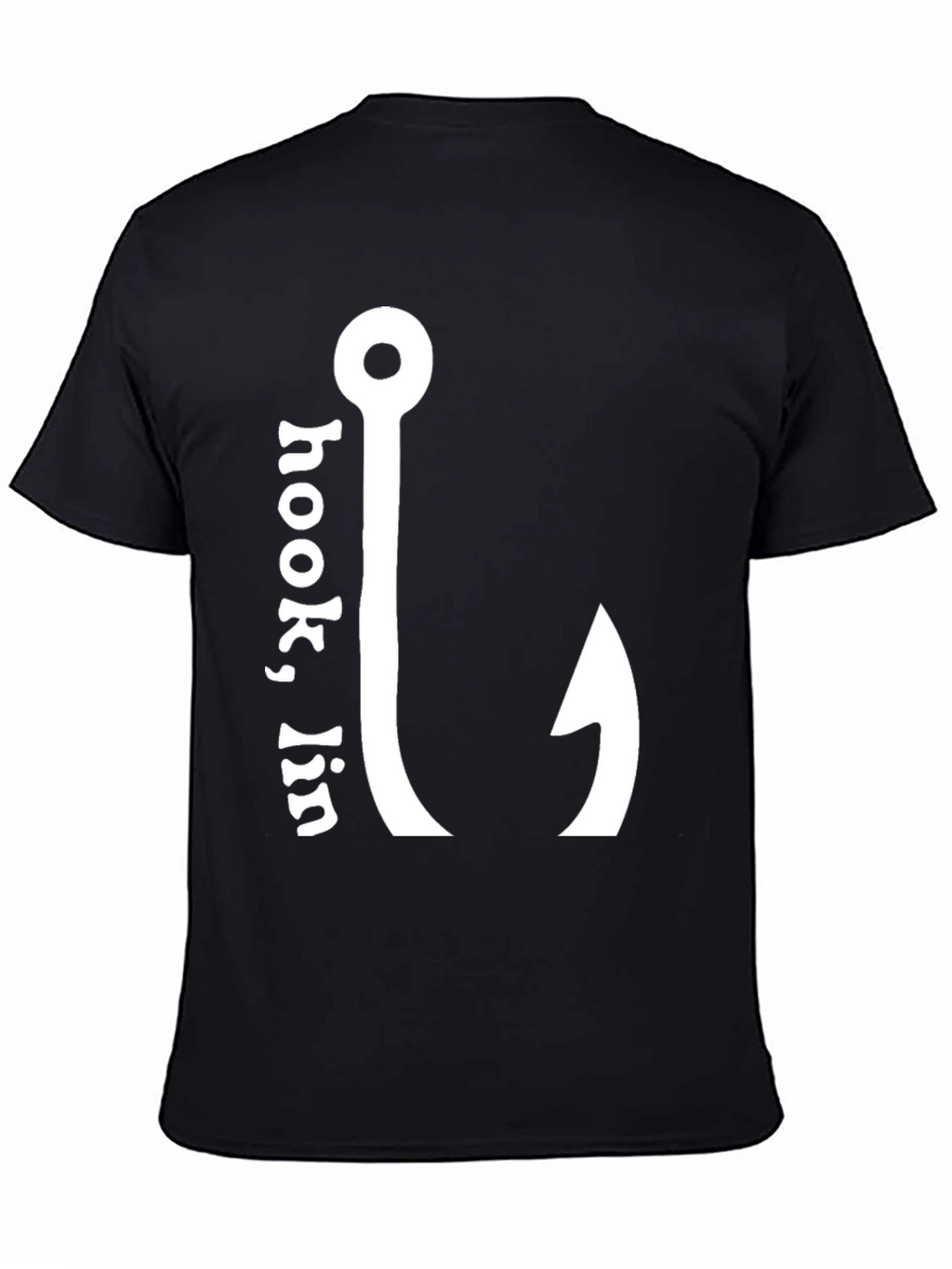 Hook Em In Fishing T-Shirt - Black