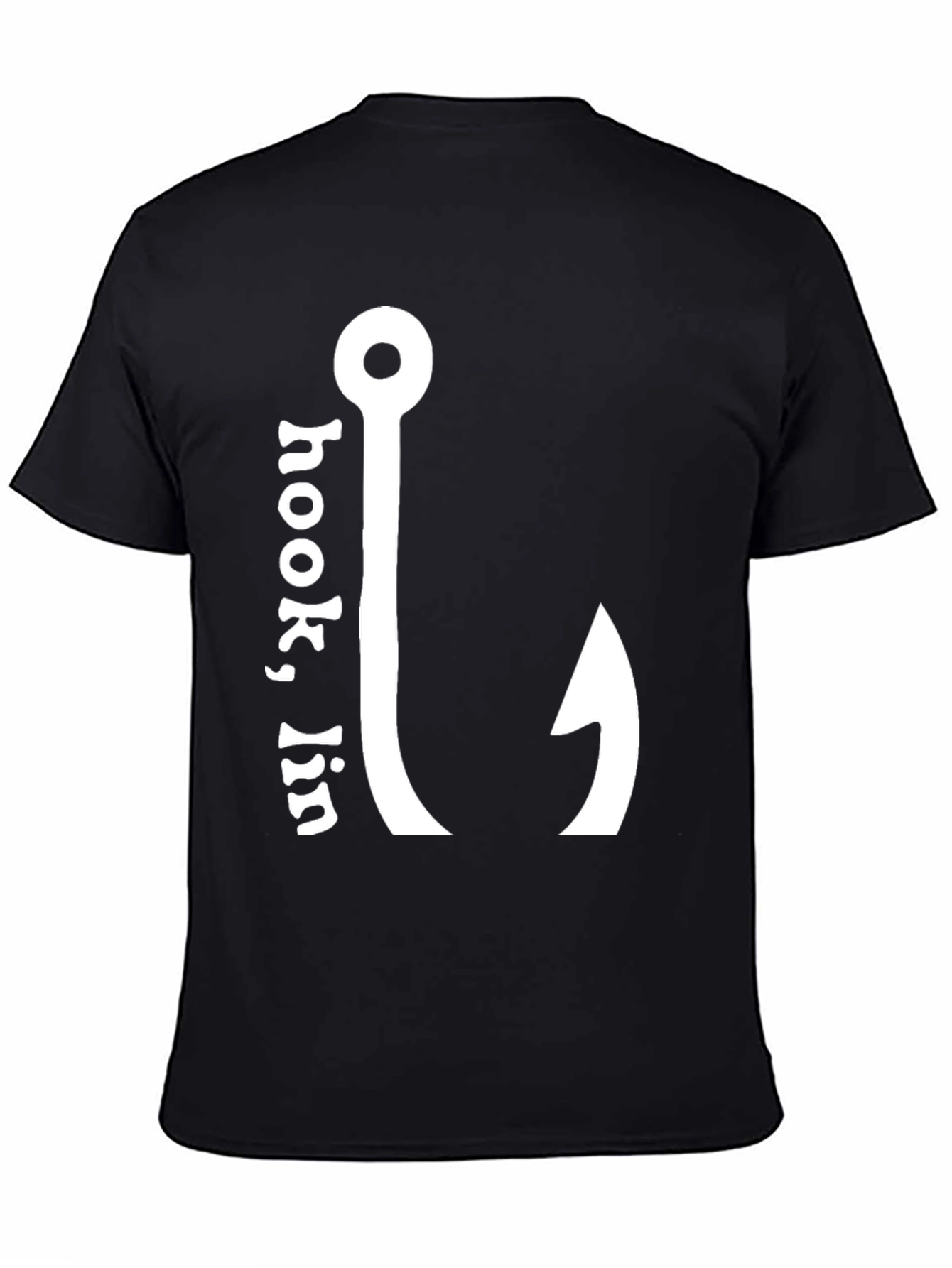 Hook Em In Fishing T-Shirt - Black