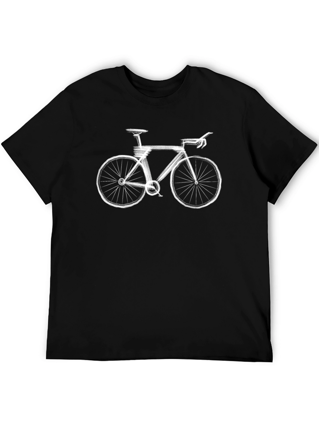 Bike Graphic Tee - Black Cotton T-Shirt
